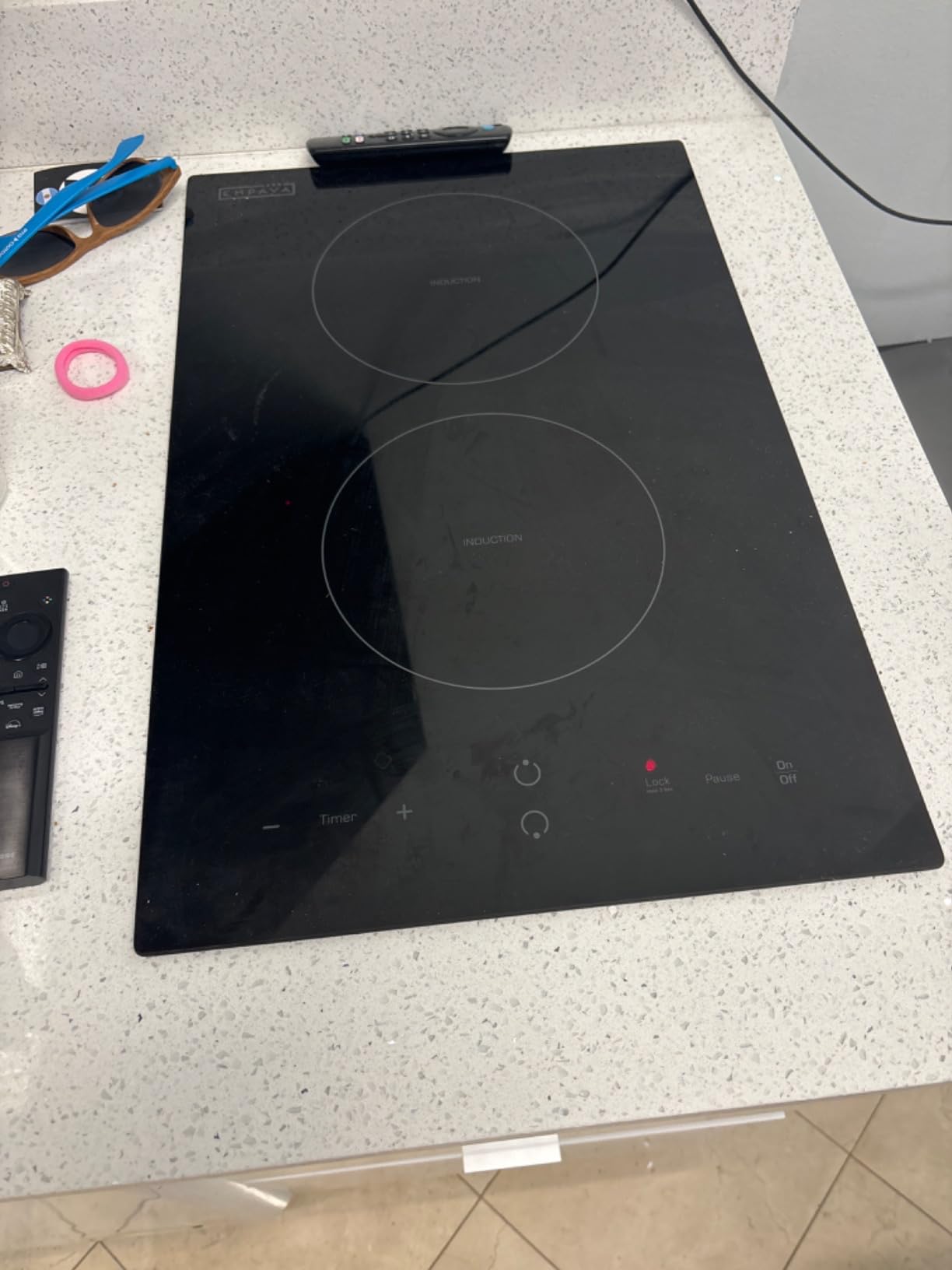 Empava 36 Inch Built-In Electric Induction Cooktop, 5 Zone Smooth Glass Surface, Touch Sensor Panel, Power Boost, Timer Control, Child Lock Feature, Hardwired Kitchen Appliance Customer Review Empava 36 Inch Built-In Electric Induction Cooktop, 5 Zone Smooth Glass Surface, Touch Sensor Panel, Power Boost, Timer Control, Child Lock Feature, Hardwired Kitchen Appliance - Customer Photo 2