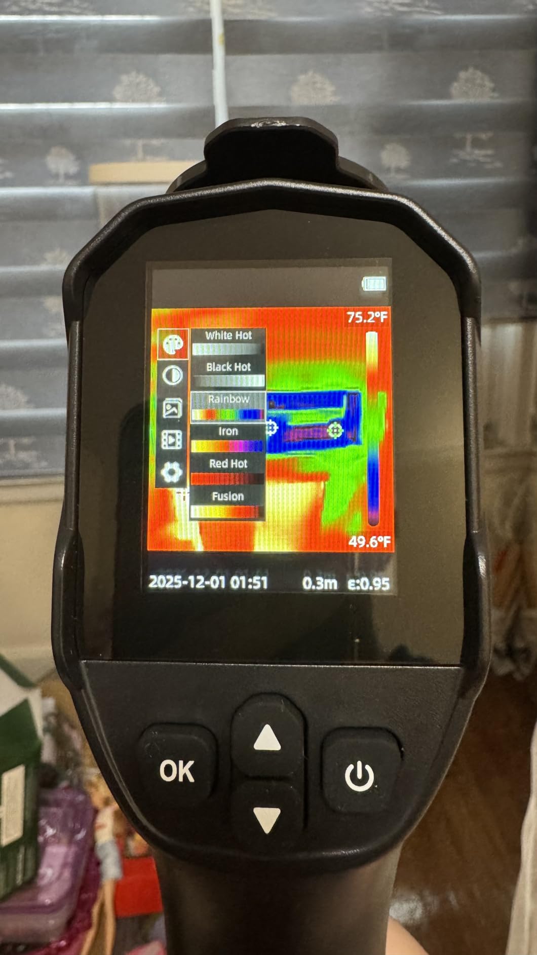 Flagfront Thermal Camera, 240 x 240 TISR Resolution, -4°F to 1022°F Temp Range, 25Hz Infrared Camera with Temperature Alarm, 50°FOV Handheld Thermal Imaging Camera Customer Review Flagfront Thermal Camera, 240 x 240 TISR Resolution, -4°F to 1022°F Temp Range, 25Hz Infrared Camera with Temperature Alarm, 50°FOV Handheld Thermal Imaging Camera - Customer Photo 1
