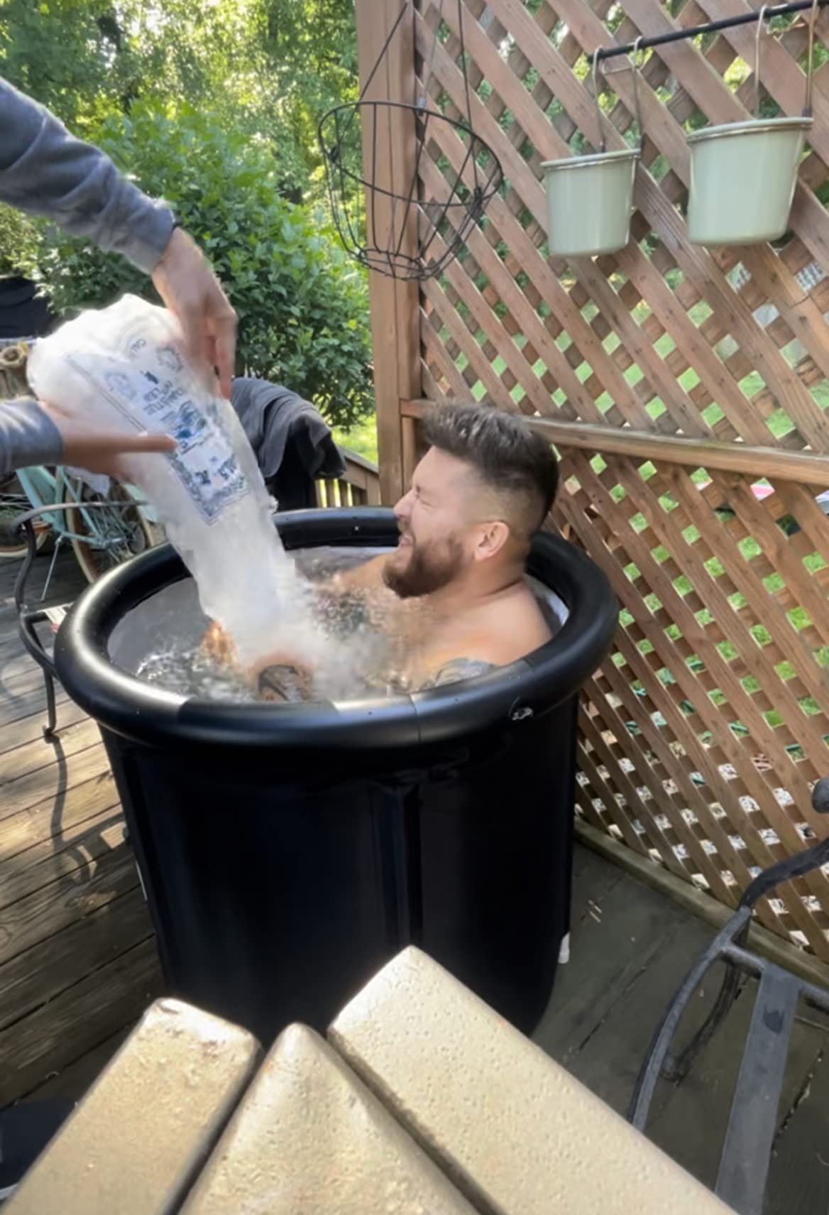The Cold Pod Cold Plunge Tub: 116 Gal Round Tub with Full-Wrap UV-Reflective Insulation Cover Bundle for Indoor & Outdoors Use - Portable Ice Bath Tub for Athletes&Crossfitters &Wim Hof Enthusiasts customer photo 1