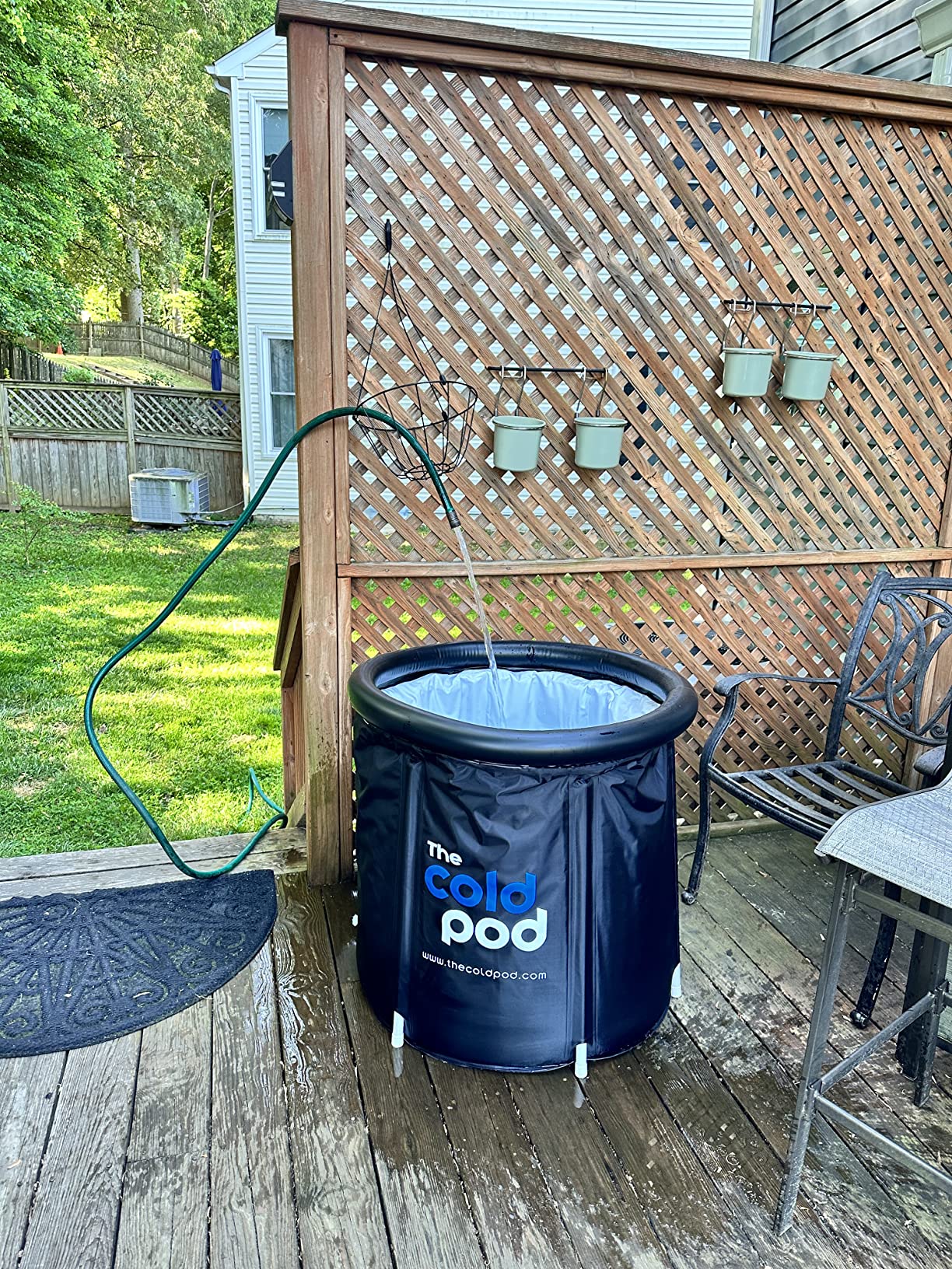 The Cold Pod Cold Plunge Tub: 116 Gal Round Tub with Full-Wrap UV-Reflective Insulation Cover Bundle for Indoor & Outdoors Use - Portable Ice Bath Tub for Athletes&Crossfitters &Wim Hof Enthusiasts customer photo 2