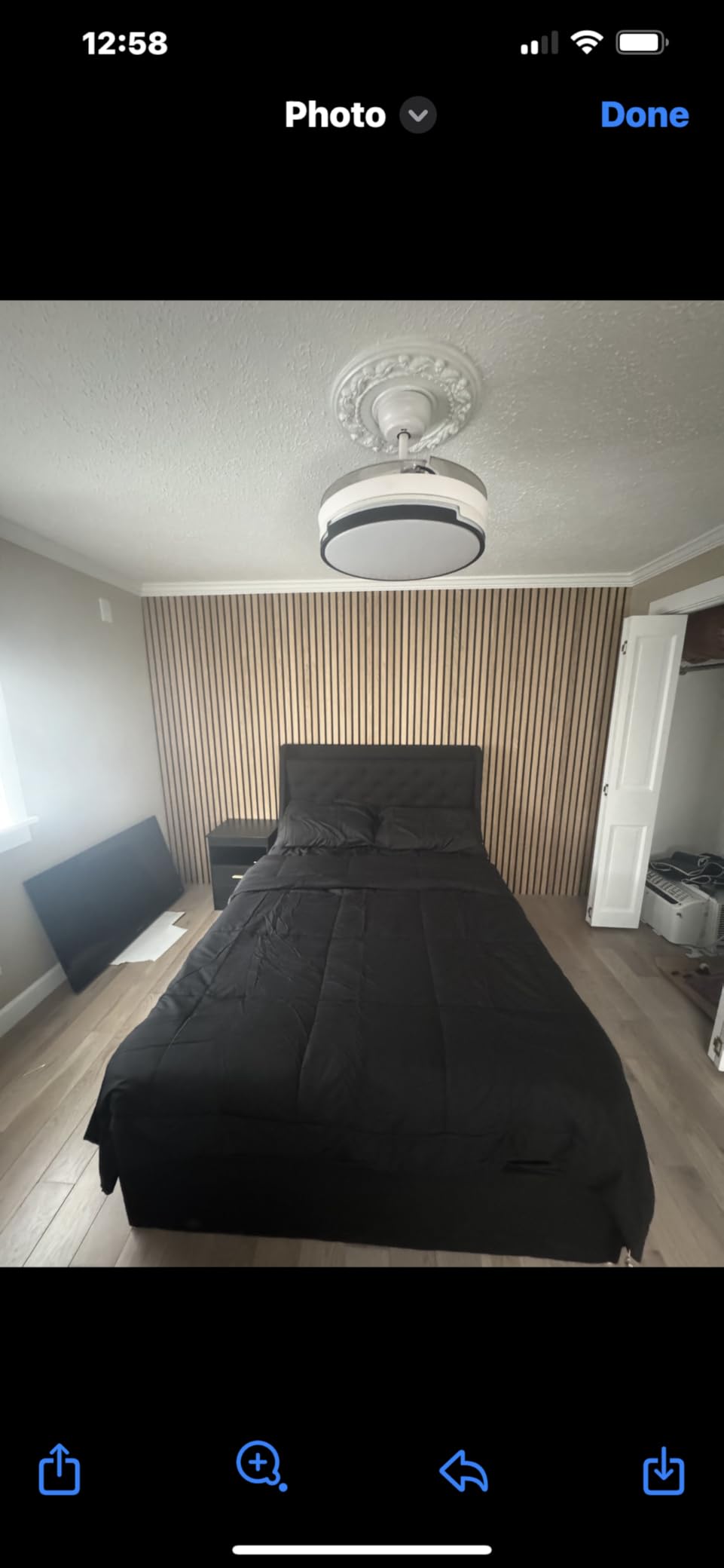 GalnFu Full Size Bed Frame with 4 Storage Drawers, Large Upholstered Wingback Headboard, Fast Charging Station, No Box Spring Needed, Noise-Free, Beige Customer Review GalnFu Full Size Bed Frame with 4 Storage Drawers, Large Upholstered Wingback Headboard, Fast Charging Station, No Box Spring Needed, Noise-Free, Beige - Customer Photo 1