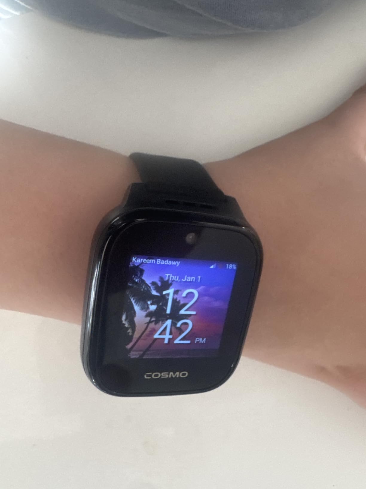 JrTrack 5 Kids Smart Watch by Cosmo | Best Kid-Safe Phone Watch | Precision Real-Time GPS Tracking | Call, Text, Activity, School Settings | Spotify Music | Parental Controls | SOS & Safety Alerts customer photo 2