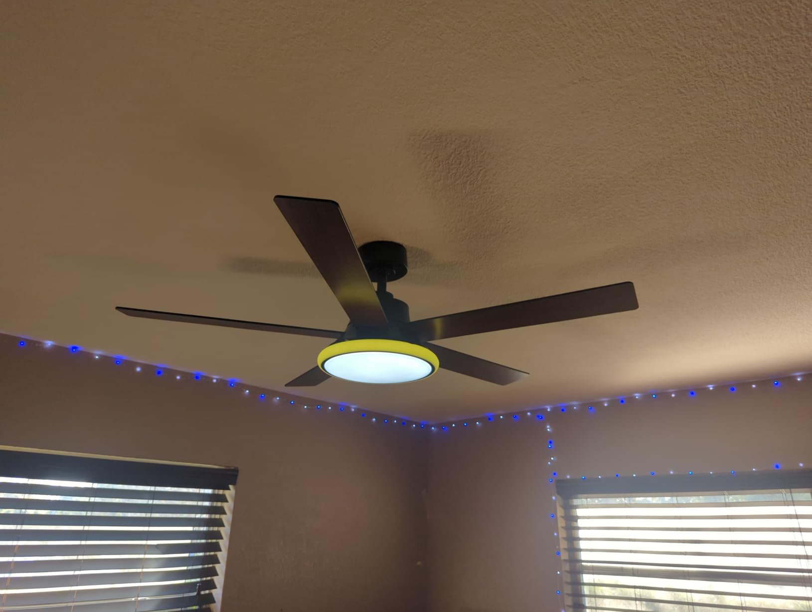 Lumary 52'' Smart Ceiling Fan with RGBAI Lights Remote, WiFi Bluetooth Low Profile Ceiling Fan with Alexa Google App, Dimmable & Color Tuning, 46 Scene, Modern Flush Mount for Bedroom Living Room Customer Review Lumary 52'' Smart Ceiling Fan with RGBAI Lights Remote, WiFi Bluetooth Low Profile Ceiling Fan with Alexa Google App, Dimmable & Color Tuning, 46 Scene, Modern Flush Mount for Bedroom Living Room - Customer Photo 2