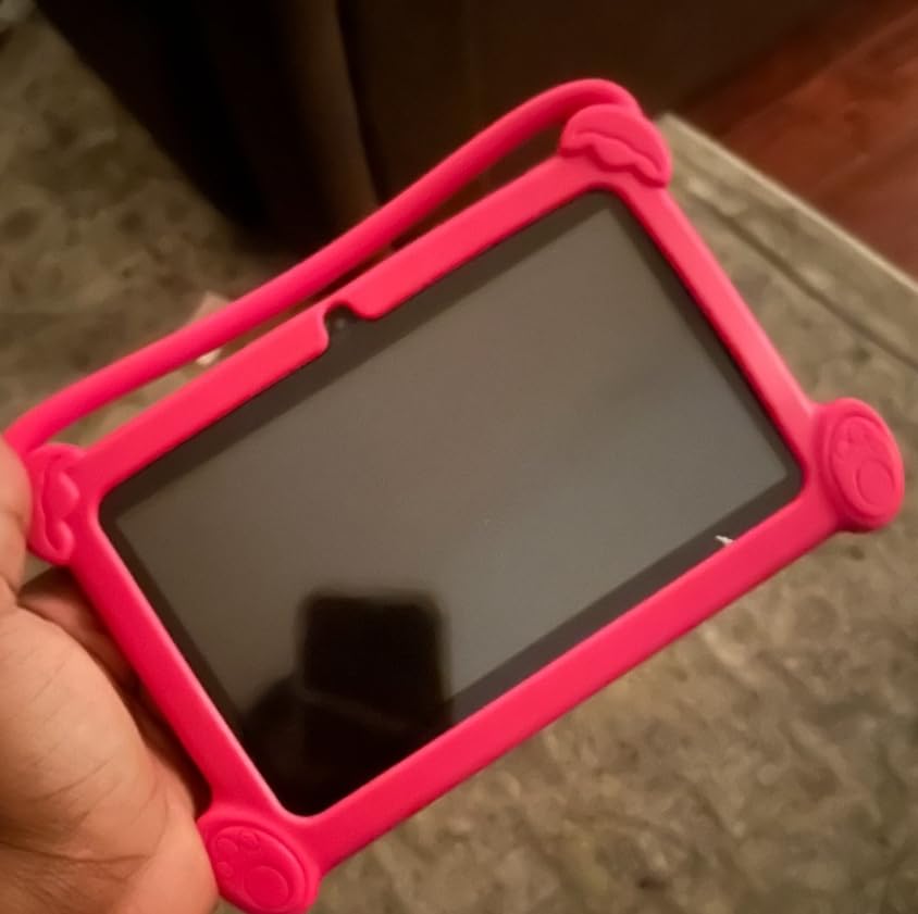 DIGITHINK Kids Tablet 7 inch 3-9 with Protective Case, 4GB (2GB+2GB Expand) RAM 32GB ROM, Toddler Tablets, Andriod Educational Learning Device,Prarent Control, Netflix,YouTube,aiwawa apps (Rose Red) - Customer Photo 2