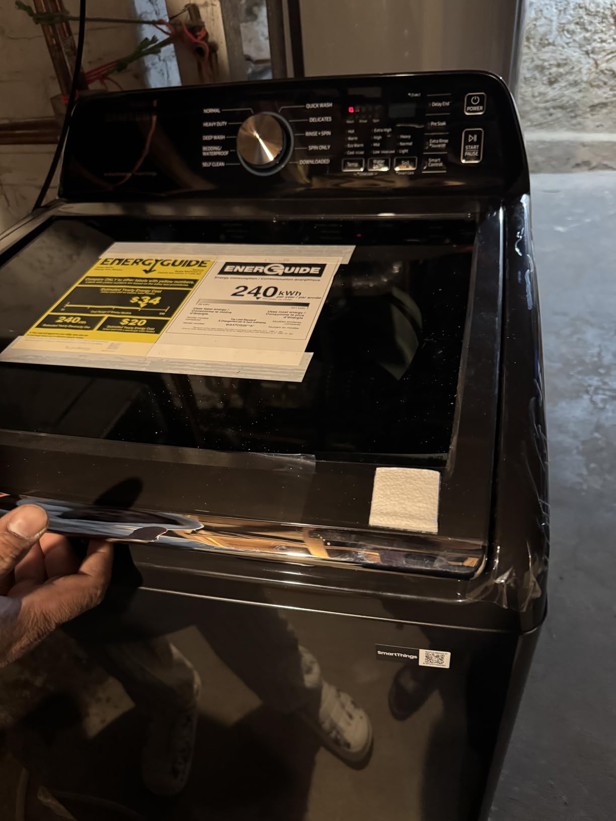 Smart 4.7 Cu Ft Top Load Washer & 7.4 Cu Ft Electric Dryer, Sensor Stops Overdrying, Low Vibration Quiet Wash, WaterJet w/Power Cords, Hoses, Vent Duct, 1 Year CPS Protection Bundle (Black) Customer Review Smart 4.7 Cu Ft Top Load Washer & 7.4 Cu Ft Electric Dryer, Sensor Stops Overdrying, Low Vibration Quiet Wash, WaterJet w/Power Cords, Hoses, Vent Duct, 1 Year CPS Protection Bundle (Black) - Customer Photo 2