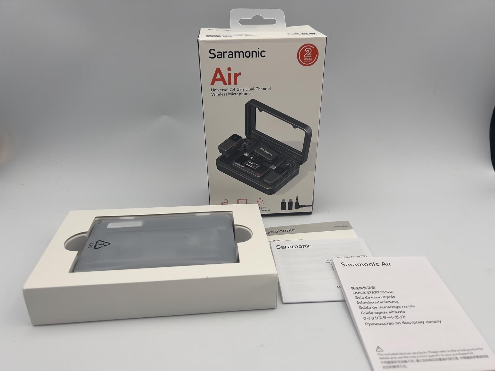Saramonic Air Wireless Microphone for iPhone/Camera/Android, 11g Ultralight, 48kHz/24-bit,120dB Max SPL, 2 Lavalier Microphones, 300m Range, Noise Cancelling, 30h Use, Vlog Customer Review Saramonic Air Wireless Microphone for iPhone/Camera/Android, 11g Ultralight, 48kHz/24-bit,120dB Max SPL, 2 Lavalier Microphones, 300m Range, Noise Cancelling, 30h Use, Vlog - Customer Photo 1