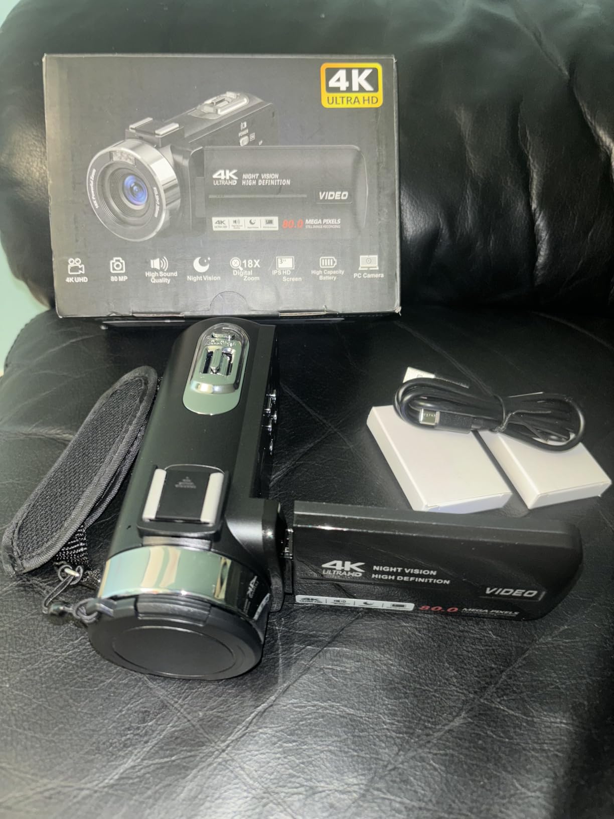 Suttie 4K Video Camera Camcorder Ultra HD 80MP Vlogging Camera for YouTube 18X Digital Zoom 3.0