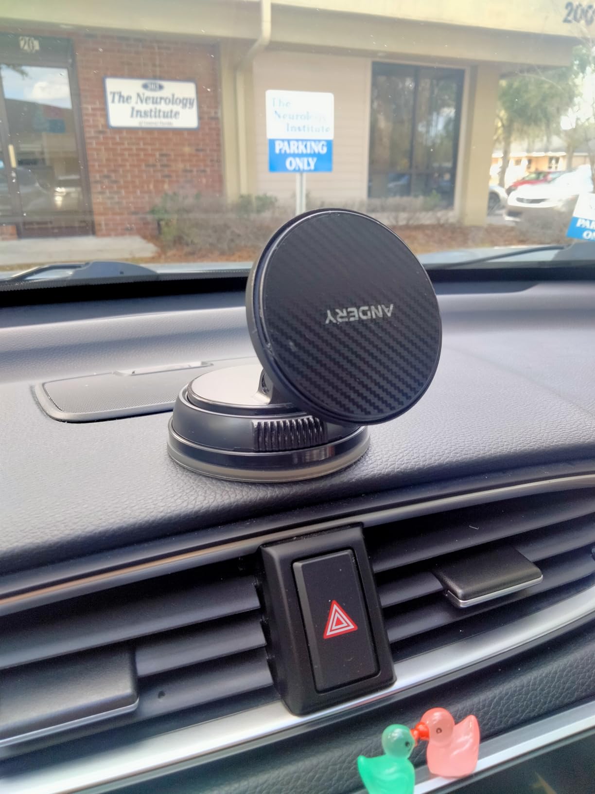 ANDERY Only for iPhone Magsafe Car Mount Charger [15W Fast Wireless Charging, 78+LBS Strong Suction, 2400gf Strong Magnetic] 360° Adjustable Phone Holders for Your Car, Stable Support Arm for Video customer photo 2