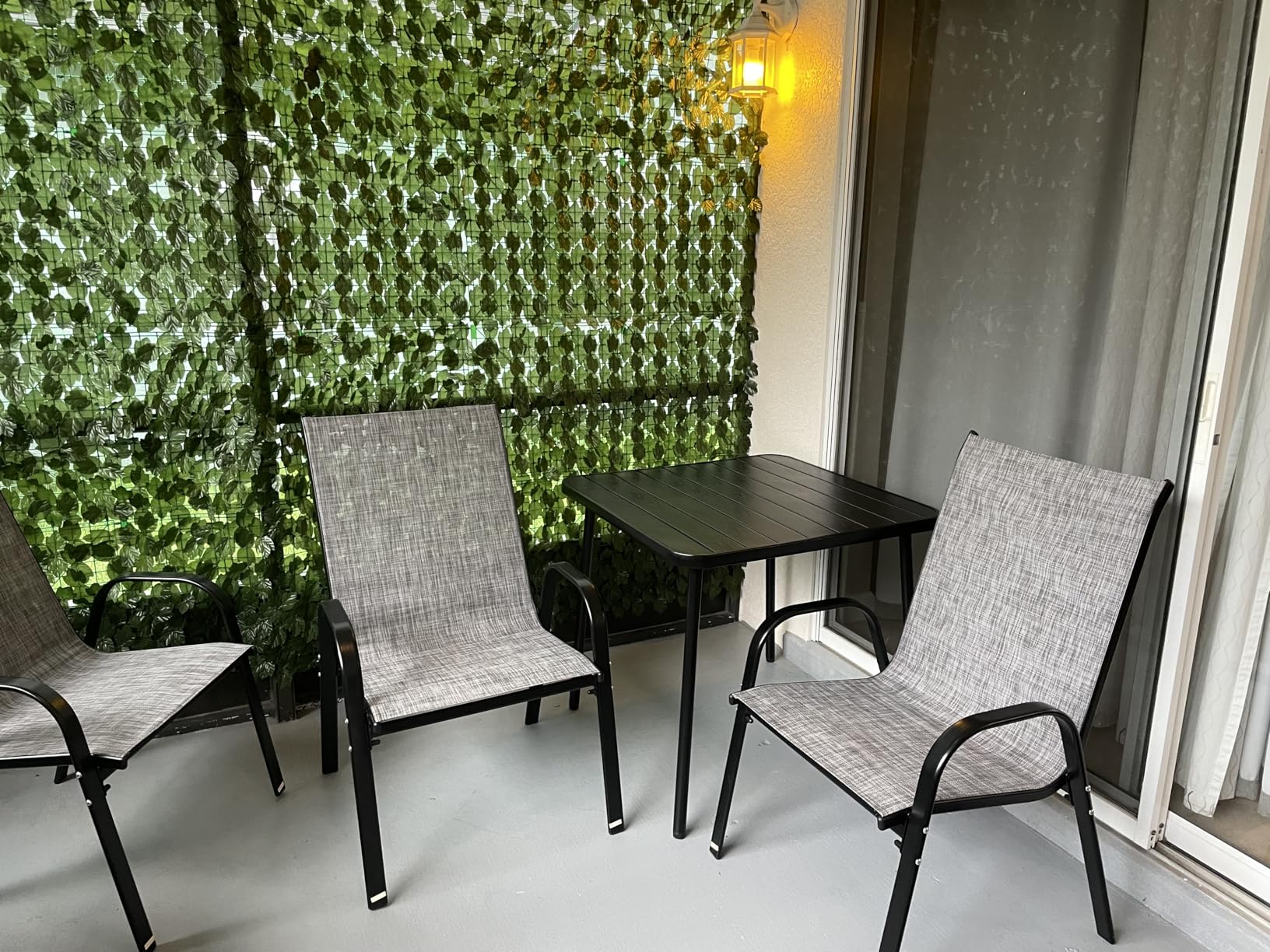 PIZZELLO 7-Piece Outdoor Dining Set Patio Dining Set for 6 Outdoor Table and Chairs All Weather Outdoor Patio Set w/Stackable Patio Chairs and HDPE Dining Table for Backyard, Garden and Poolside Customer Review PIZZELLO 7-Piece Outdoor Dining Set Patio Dining Set for 6 Outdoor Table and Chairs All Weather Outdoor Patio Set w/Stackable Patio Chairs and HDPE Dining Table for Backyard, Garden and Poolside - Customer Photo 1