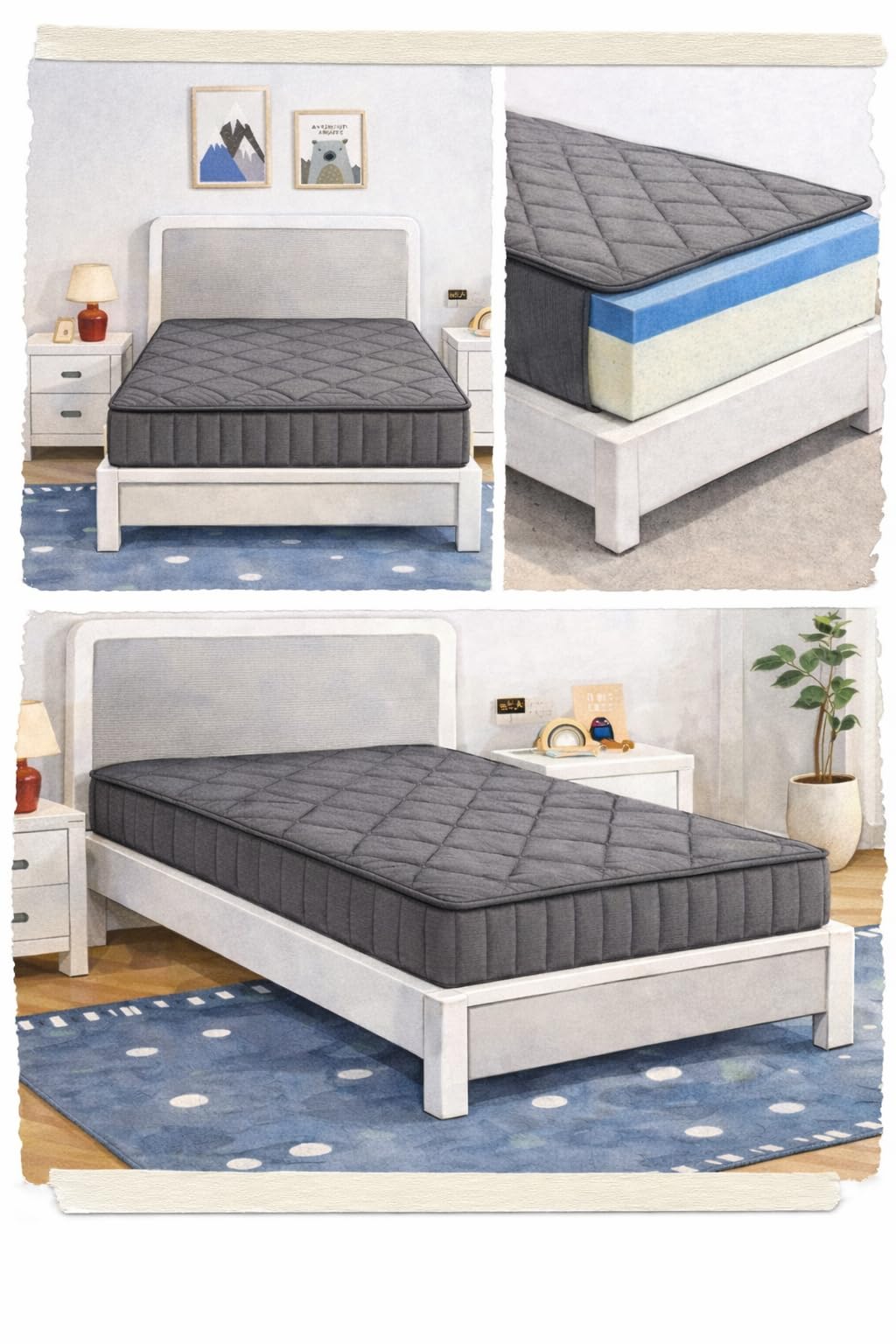 Avenco TwinXL Mattress, 8 Inch TwinXL Size Mattress in a Box, Medium Firm Hybrid Mattresses with Smarts Coil and Gel Memory Foam for Cool Night Sleep & Pressure Relief, CertiPUR-US Certified Customer Review Avenco TwinXL Mattress, 8 Inch TwinXL Size Mattress in a Box, Medium Firm Hybrid Mattresses with Smarts Coil and Gel Memory Foam for Cool Night Sleep & Pressure Relief, CertiPUR-US Certified - Customer Photo 1