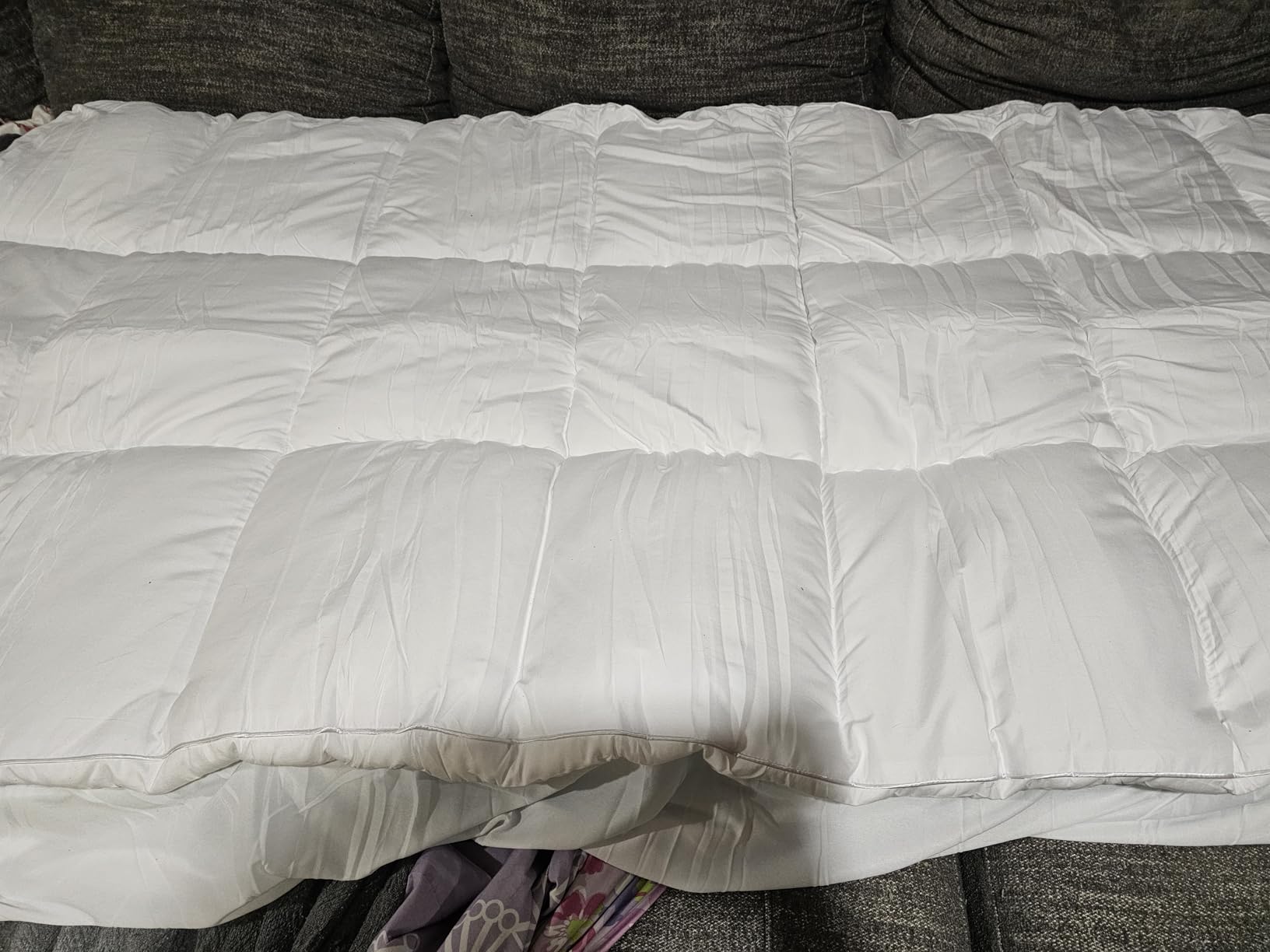 Airtree Queen Size Dual Layer 4 Inch Memory Foam Mattress Topper, 2 Inch Cooling Gel Memory Foam and 2 Inch Washable Soft Pillow Top Mattress Pad Cover, 8-24 Inch Deep Pocket, Medium Firm Support - Customer Photo 2