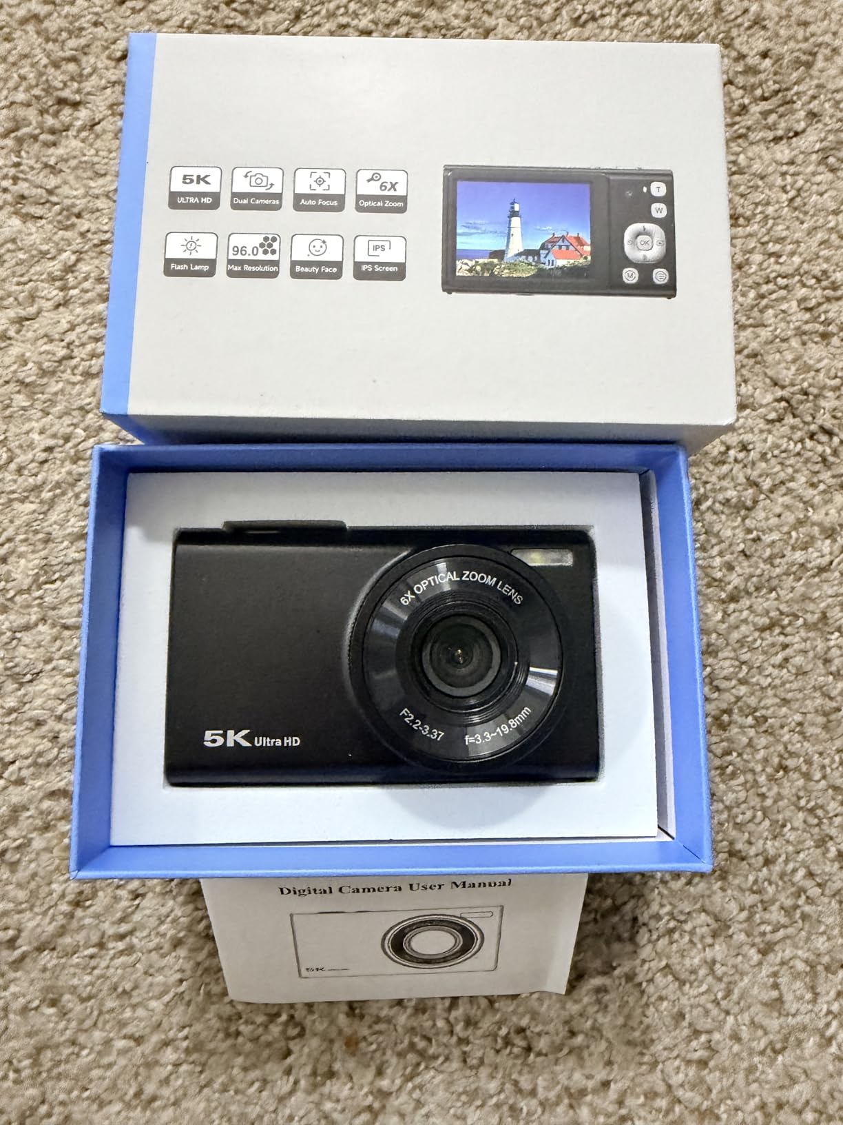 5K 96MP Digital Camera for Photography with 6X Optical Zoom,2026 Upgraded Autofocus Vlogging Camera for YouTube with Dual Lens, 64GB Card, Flash, Anti-Shake, Compact Point and Shoot Digital Cameras Customer Review 5K 96MP Digital Camera for Photography with 6X Optical Zoom,2026 Upgraded Autofocus Vlogging Camera for YouTube with Dual Lens, 64GB Card, Flash, Anti-Shake, Compact Point and Shoot Digital Cameras - Customer Photo 1