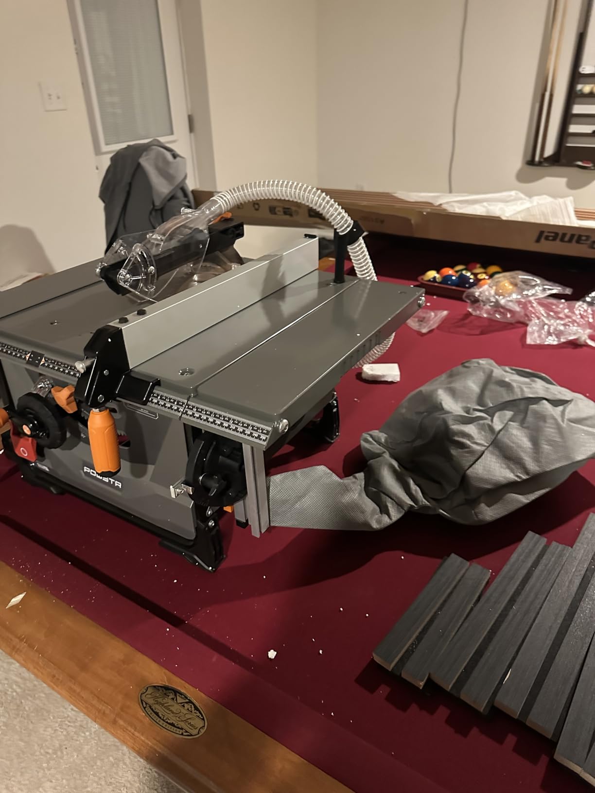POWSTR Table Saw with 98% Dust Collection System,120V/15A/5000RPM,Control Console Size:17.91 POWSTR Table Saw with 98% Dust Collection System,120V/15A/5000RPM,Control Console Size:17.91