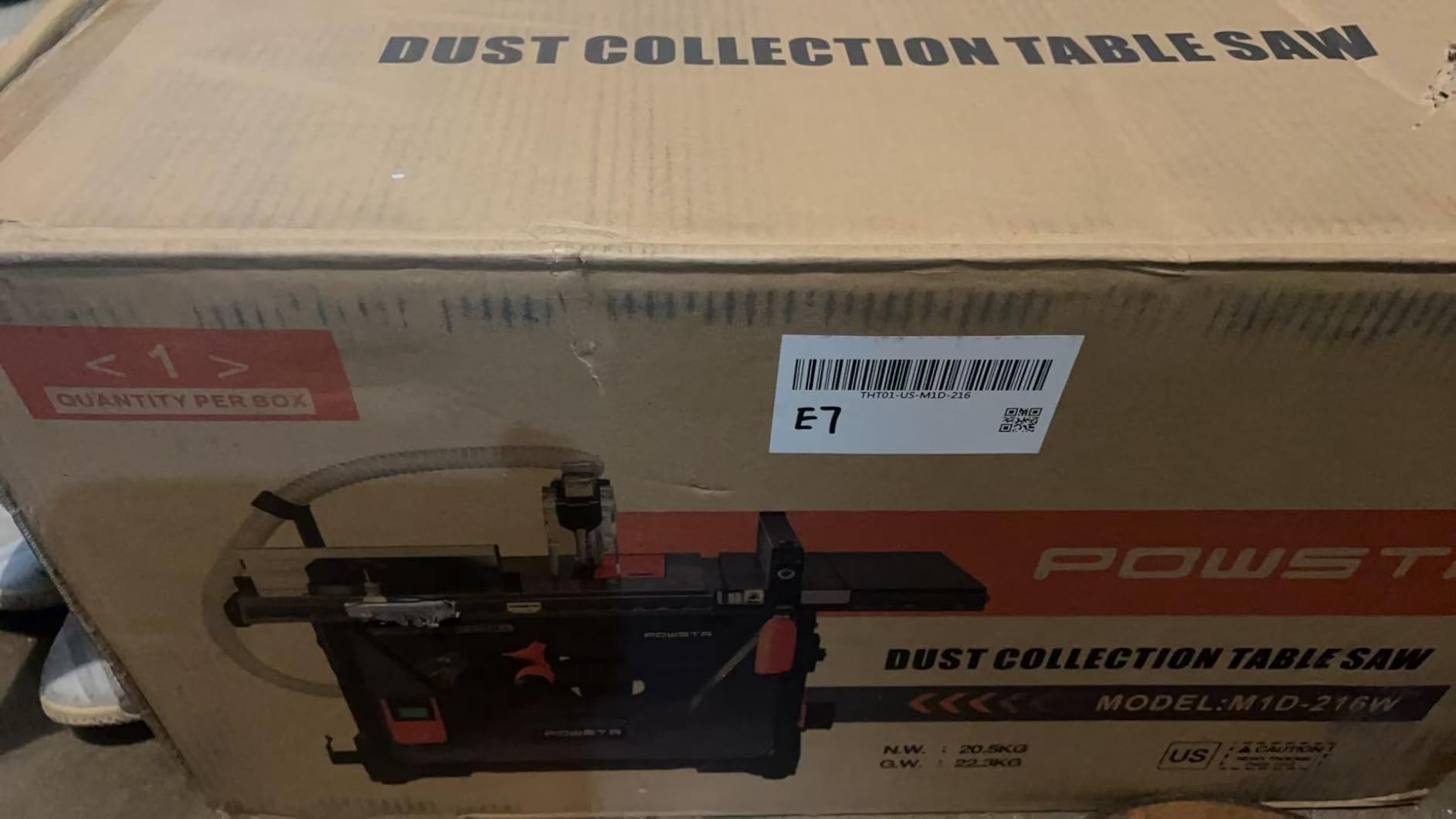 POWSTR Table Saw with 98% Dust Collection System,120V/15A/5000RPM,Control Console Size:17.91 POWSTR Table Saw with 98% Dust Collection System,120V/15A/5000RPM,Control Console Size:17.91