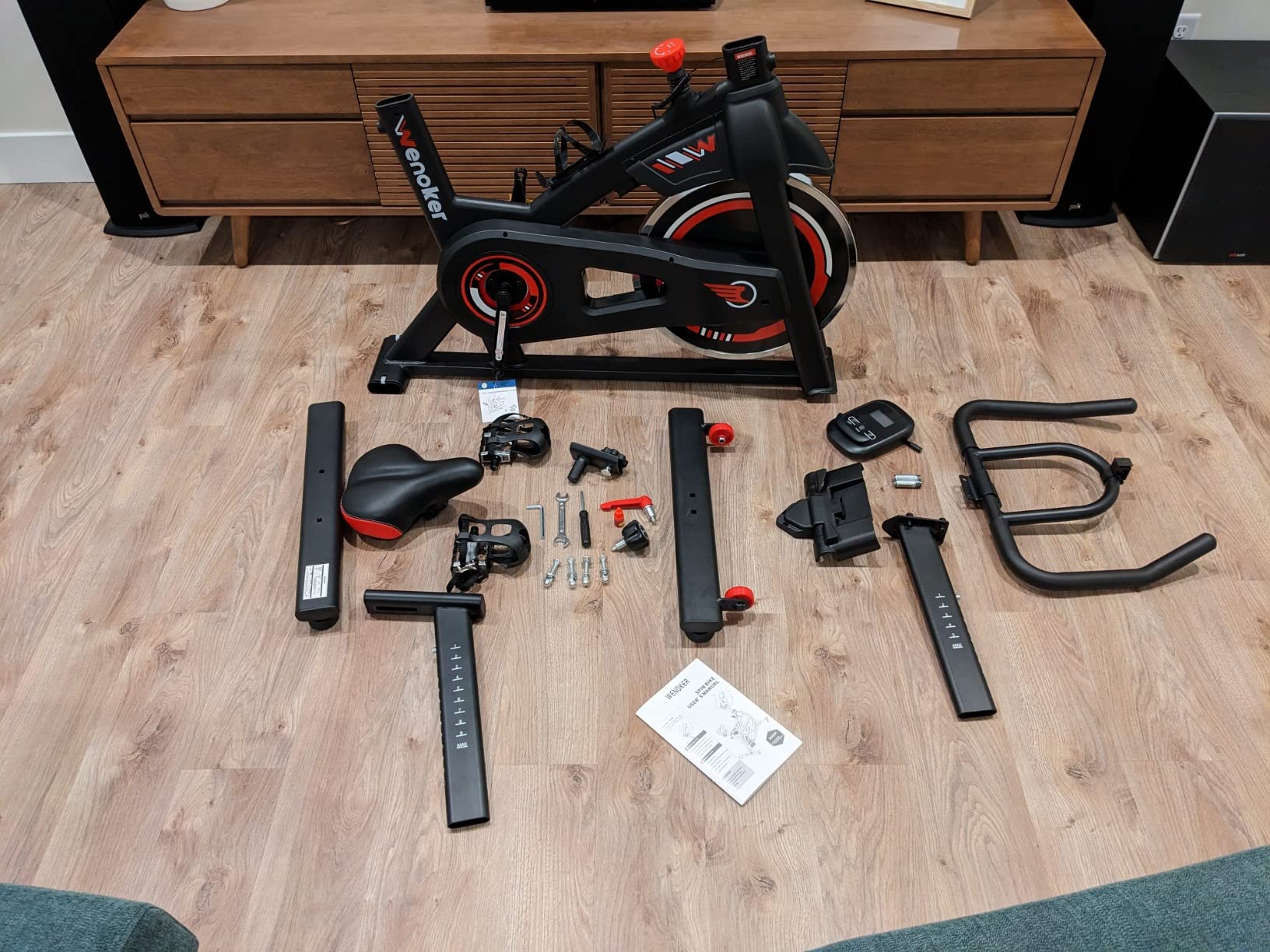 Wenoker Exercise Bike for Home – 350LB Indoor Cycling Bike, Silent Stationary Spin Bike with App Sync, Adjustable Seat, LCD Monitor, Smooth & Quiet for Cardio Workout Customer Review Wenoker Exercise Bike for Home – 350LB Indoor Cycling Bike, Silent Stationary Spin Bike with App Sync, Adjustable Seat, LCD Monitor, Smooth & Quiet for Cardio Workout - Customer Photo 2