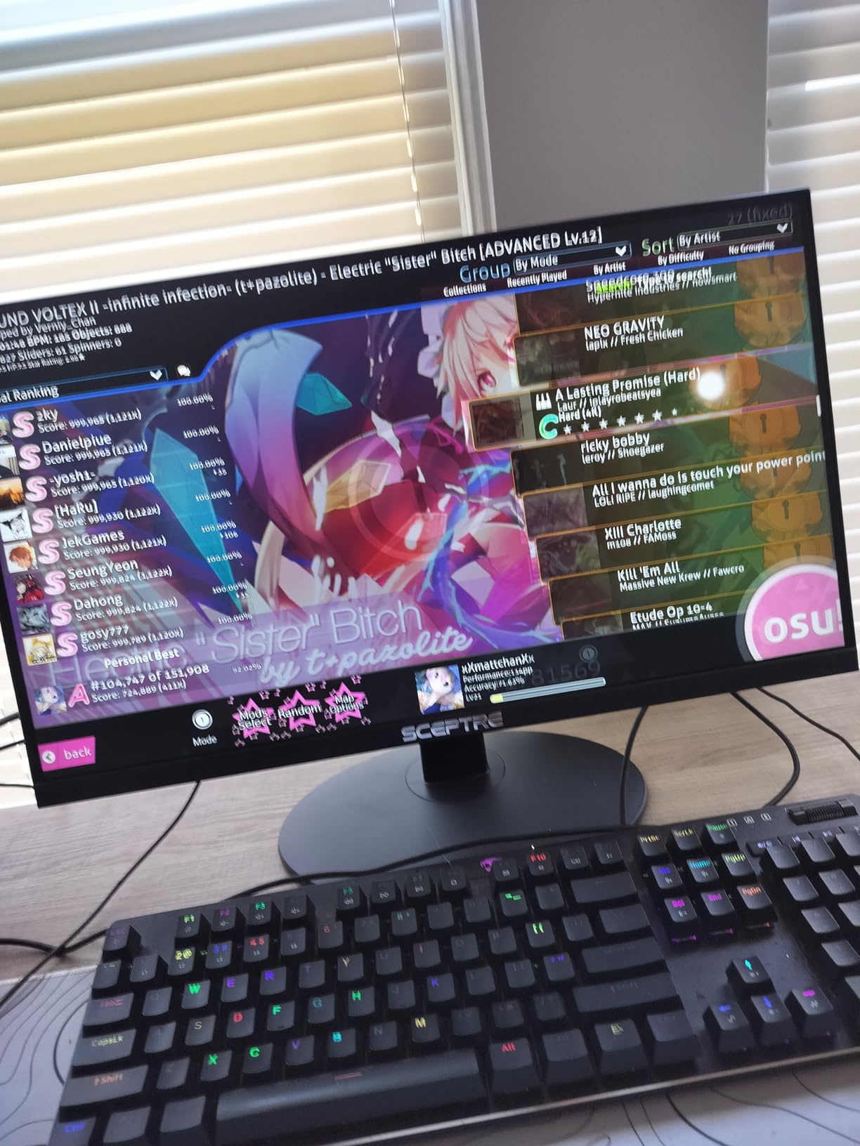 Sceptre New 22-Inch Gaming Monitor, FHD 1080p, Up to 144Hz, HDMI, DisplayPort, Built-in Speakers, Machine Black (E225W-FW144 Series, 2026) customer photo 1