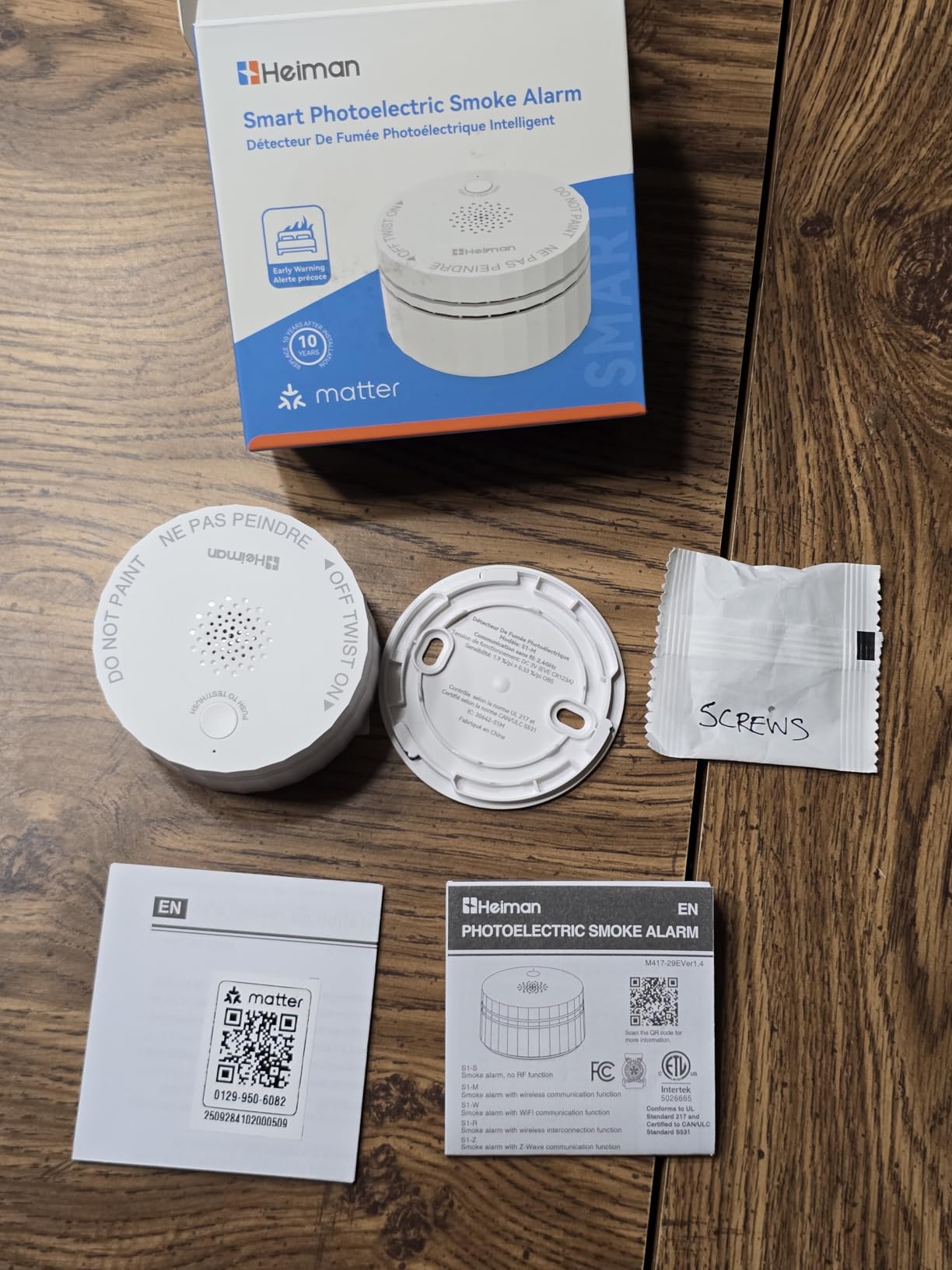 Heiman Matter Smoke Detector, Smart Photoelectric Fire Alarm, UL217-10th Certified, Battery Powered, Real-Time Notification, Compatible with Smartthings, Home Assistant, Mini Portable for Home Travel customer photo 2