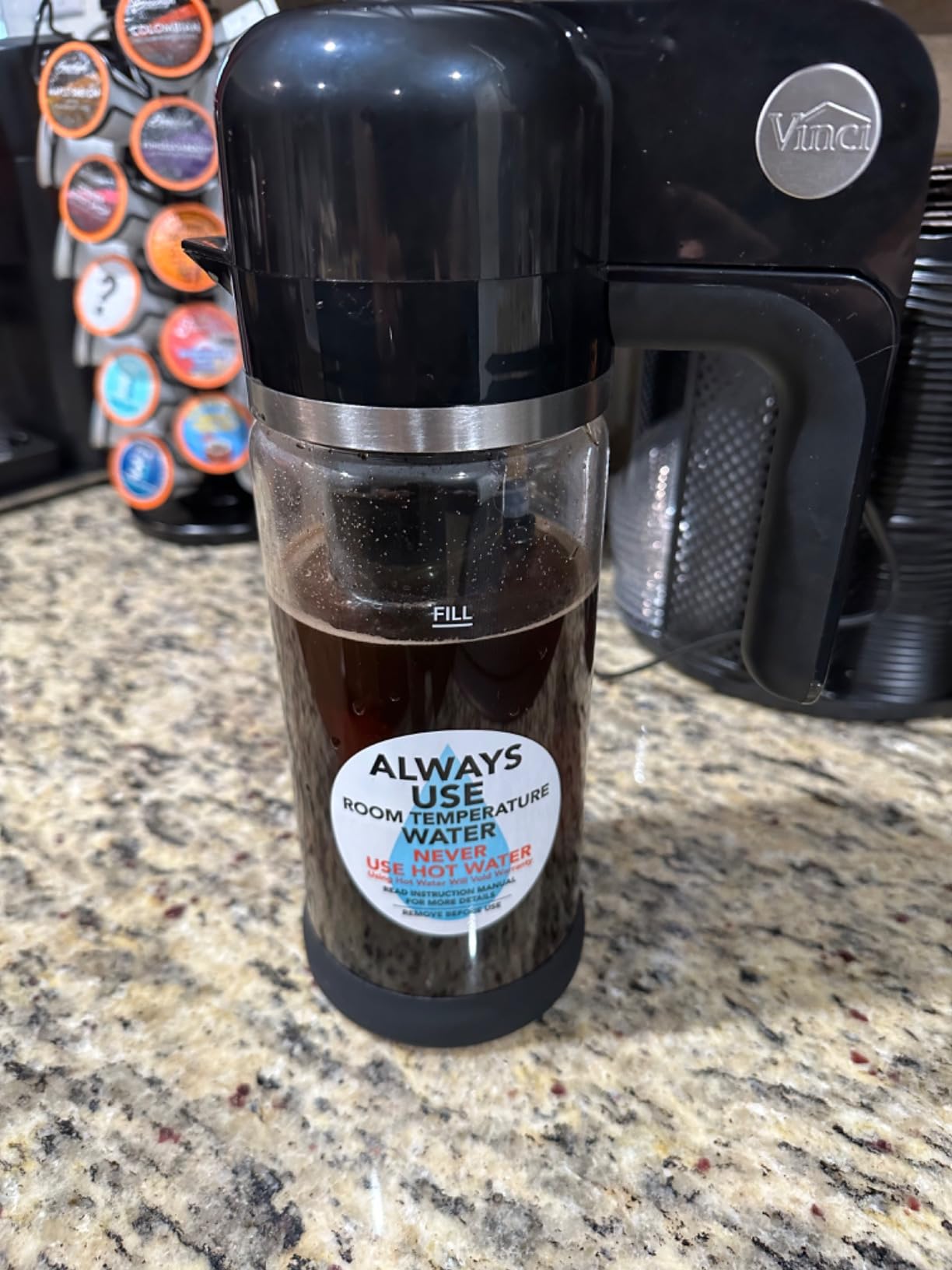 VINCI Express Cold Brew, Electric Cold Brew Coffee Maker in 10 Minutes, Glass Carafe - 1.4 Liters customer photo 2