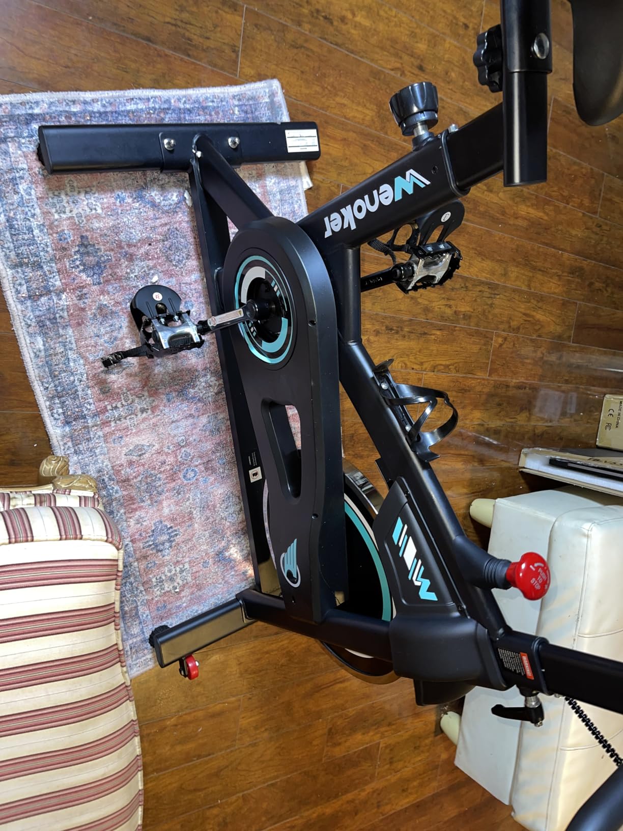 Exercise Bike, Wenoker Magnetic Resistance Stationary Bike for Home App Sync Indoor Bike with 350lbs Weight Capacity, Tablet Holder and Fitness Courses for Weight Loss Customer Review Exercise Bike, Wenoker Magnetic Resistance Stationary Bike for Home App Sync Indoor Bike with 350lbs Weight Capacity, Tablet Holder and Fitness Courses for Weight Loss - Customer Photo 1