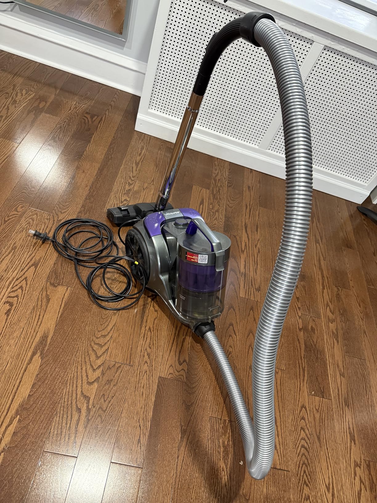 Aspiron 1700W Canister Vacuum Cleaner, 45Kpa Bagless Vacuum Cleaner, Multi-Cyclonic Filtration, 2 Anti-Allergen HEPA Filters, 3.5QT Dust Cup, 4 Tools, Corded Vacuum for Hard Floor, Pet Hair, Azure Customer Review Aspiron 1700W Canister Vacuum Cleaner, 45Kpa Bagless Vacuum Cleaner, Multi-Cyclonic Filtration, 2 Anti-Allergen HEPA Filters, 3.5QT Dust Cup, 4 Tools, Corded Vacuum for Hard Floor, Pet Hair, Azure - Customer Photo 5
