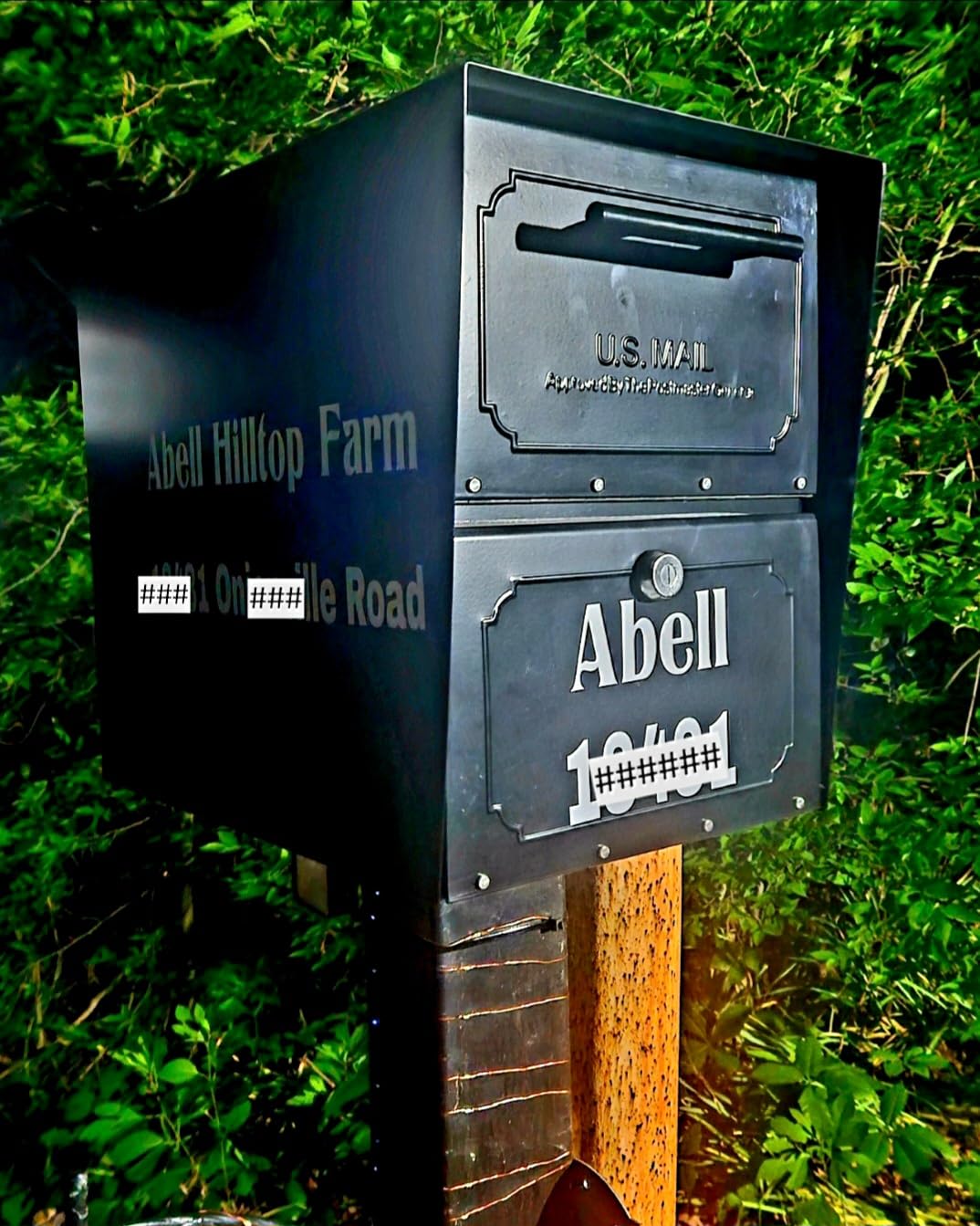 Architectural Mailboxes 6200B-10 Oasis Classic Locking Post Mount Parcel Mailbox with High Security Reinforced Lock, Black customer photo 2