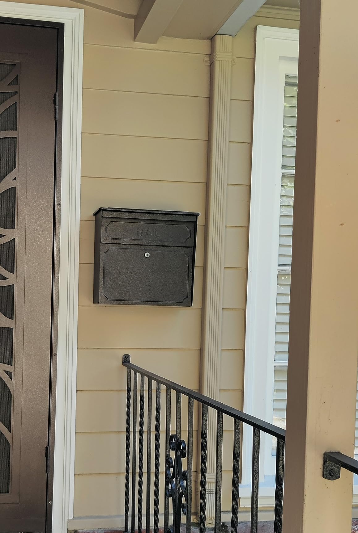 Mail Boss 7174 Townhouse, Bronze Wall Mount Decorative Locking Security Mailbox For Home,Medium customer photo 2