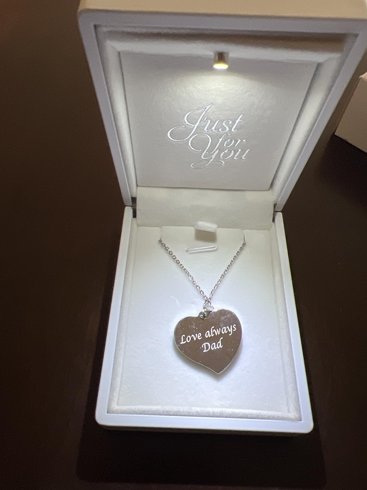 Personalized Silver Teardrop Heart Necklace – Custom Engraved Heart Pendant - Gift For Her | Free Engraving - Ships from USA Customer Review Personalized Silver Teardrop Heart Necklace – Custom Engraved Heart Pendant - Gift For Her | Free Engraving - Ships from USA - Customer Photo 1