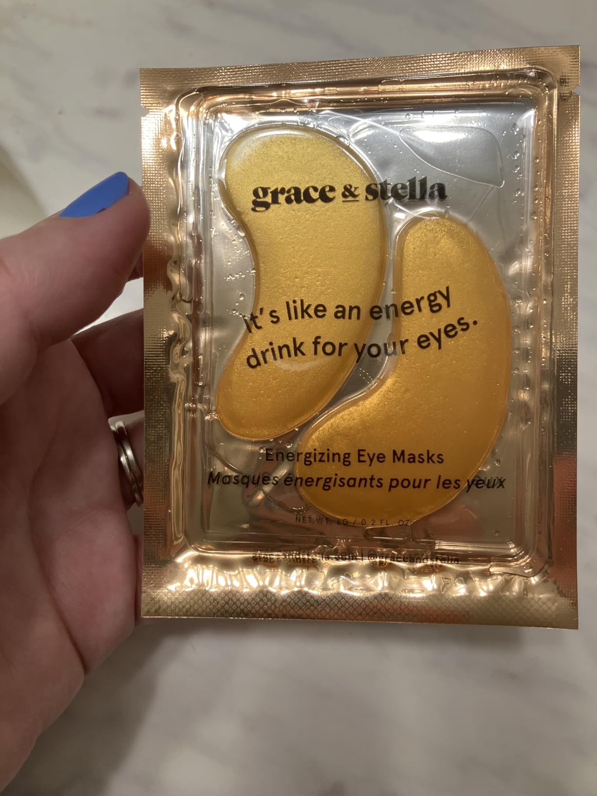 grace & stella Award Winning Under Eye Mask - Valentines Day Gifts for Mom, Gel Eye Patches for Dark Circles, Puffy Eyes, Undereye Bags - Vegan - Self Care Gifts for Women (24 Pairs, Gold) - Customer Photo 2