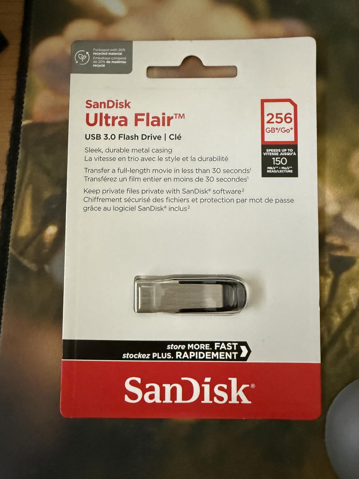 SanDisk 64GB Ultra Flair USB 3.0 Flash Drive - SDCZ73-064G-G46, Black customer photo 2