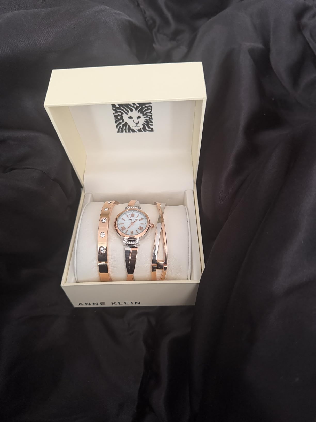 Anne Klein Women's Premium Crystal Accented Bangle Watch Set, AK/2245 - Customer Photo 1