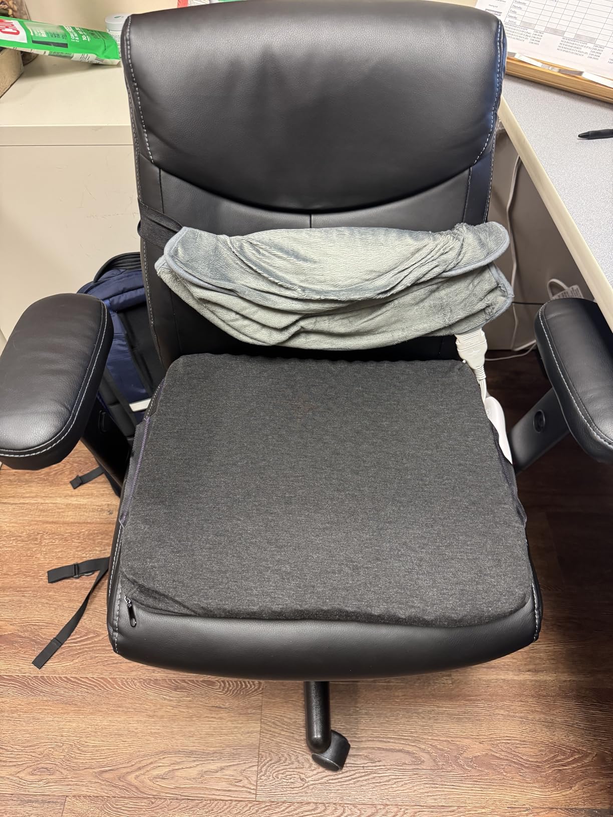 Purple Double Seat Cushion | Pressure Reducing Grid Designed for Ultimate Comfort | Designed for Office Chairs | Made in The USA customer photo 1