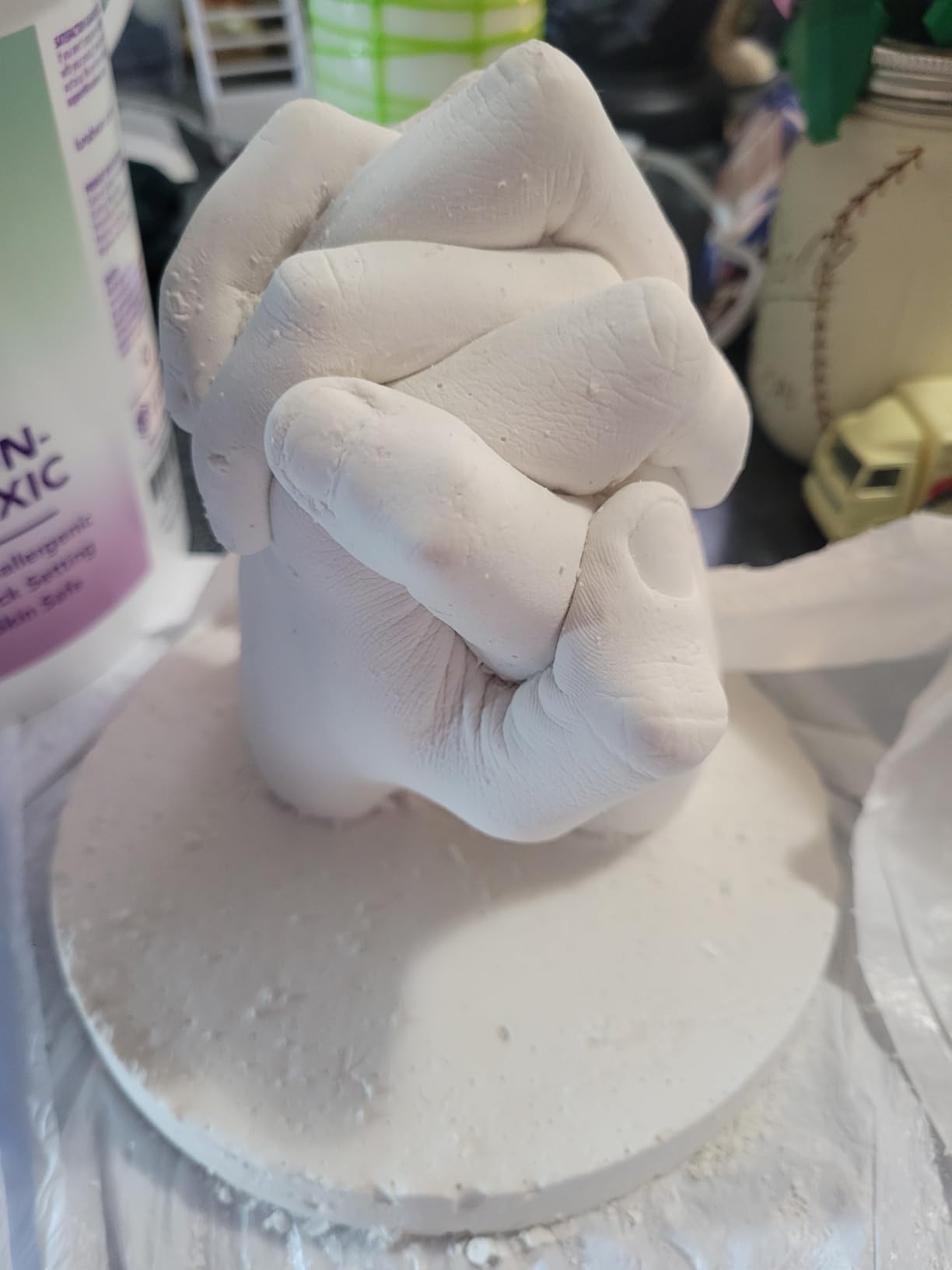 Luna Bean Hand Casting Kit - The Original Hand Mold Kit for Couples - Valentines Day Gifts for Her and Him - Anniversary Engagement Gifts for Women Men Mom Wife Boyfriend Girlfriend Wedding Bridal - Customer Photo 3
