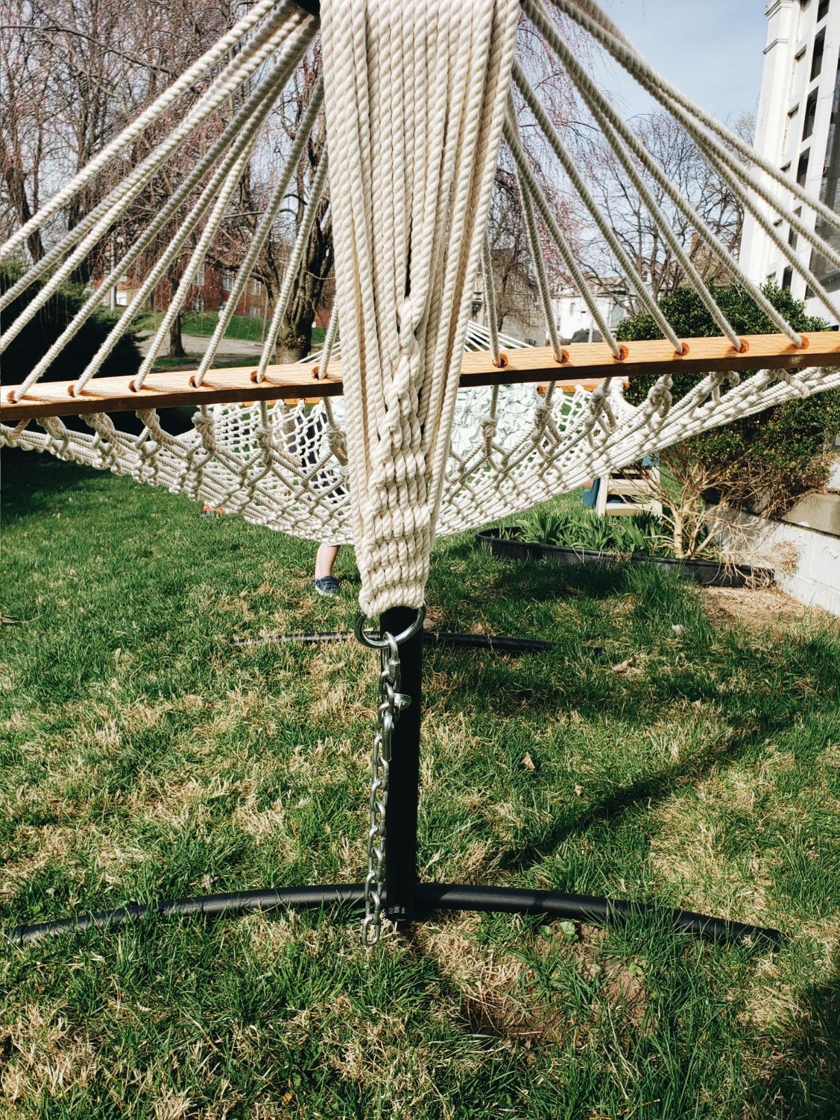 Hammock Stand Portable Heavy Duty Hammock Stand Portable Steel Stand Only for Outdoor Patio or Indoor with Carrying Case (No Hammock) customer photo 1