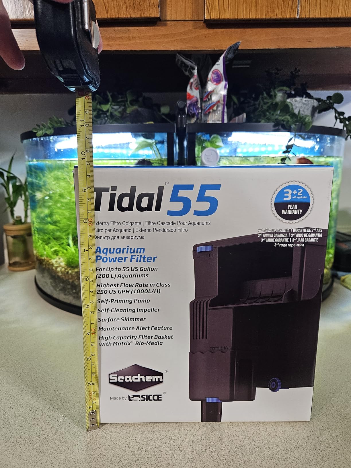 SeaChem Large Aquarium Fish Tank Filter, Tidal 55 Gallon (200 Liters) by Sicce customer photo 1