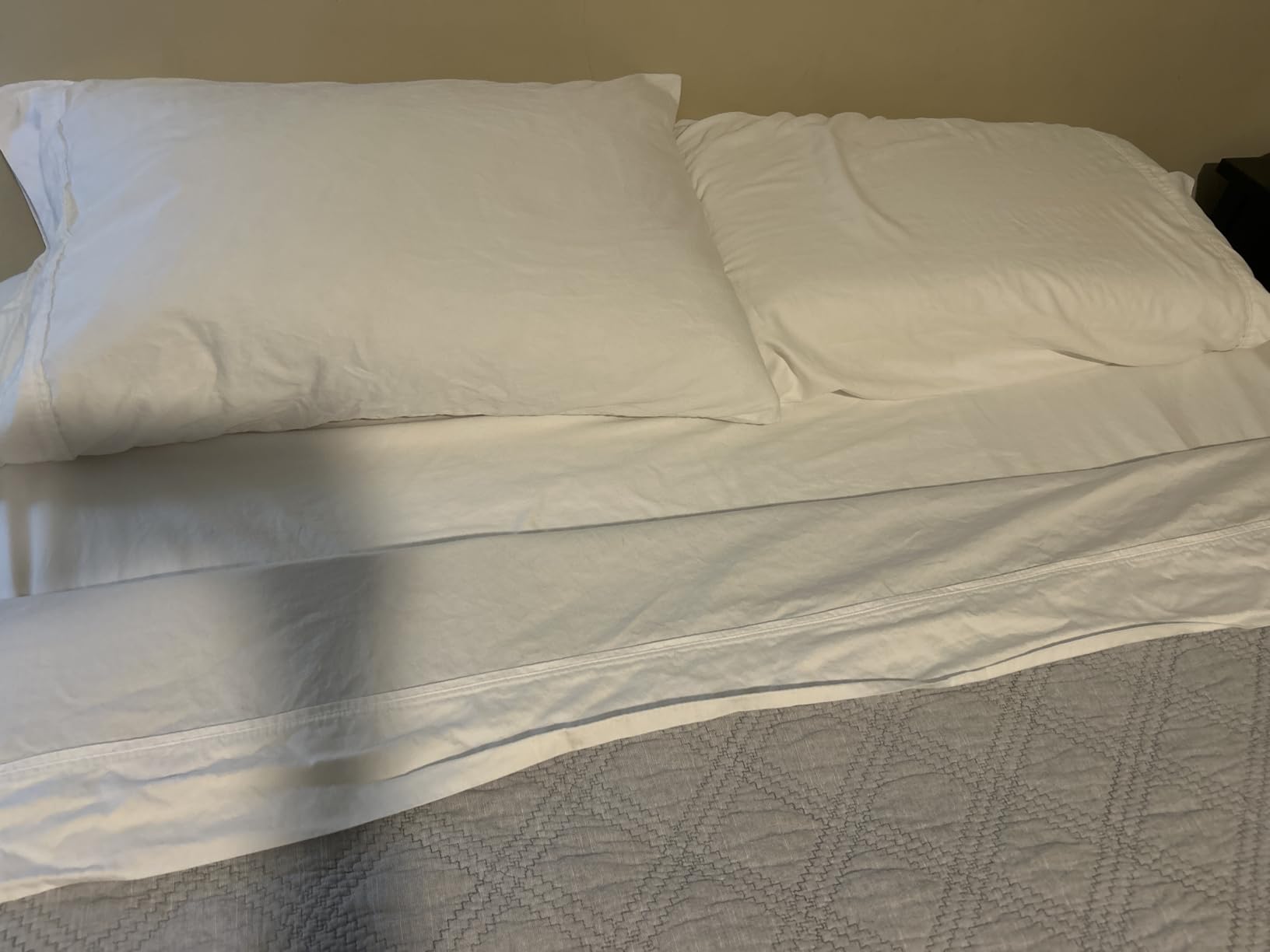California Design Den Natural 100% Cotton Sheets Queen Size Bed Set - Soft 400 Thread Count Sateen, Queen Sheets, Deep Pockets with All Around Elastic for a Snug Fit, Durable Bedding - White customer photo 2