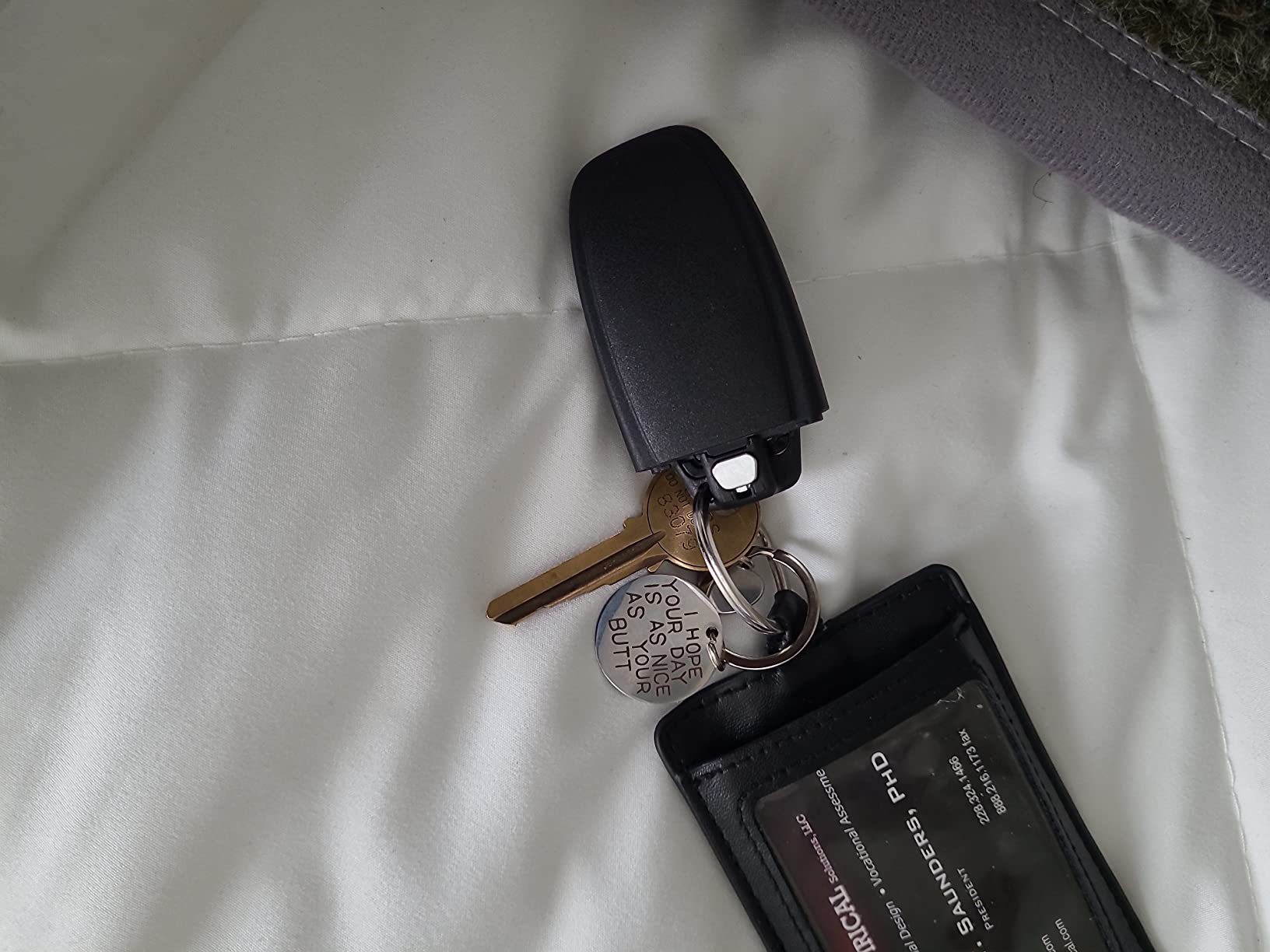 ShiQiao Spl I Hope Your Day Is As Nice As Your Butt Keychain Boyfriend Girlfriend Gifts Keyring I Love You Wife Husband Gifts Customer Review ShiQiao Spl I Hope Your Day Is As Nice As Your Butt Keychain Boyfriend Girlfriend Gifts Keyring I Love You Wife Husband Gifts - Customer Photo 2