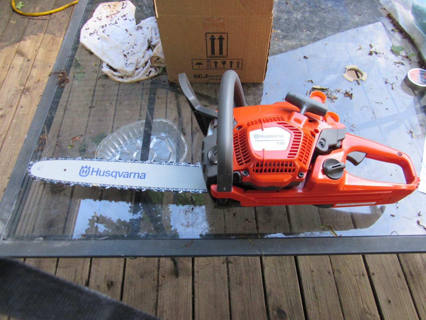 Husqvarna 130 Gas Powered Chainsaw, 38-cc 2-HP, 2-Cycle X-Torq Engine, 16 Inch Chainsaw with Automatic Oiler, For Wood Cutting and Tree Pruning - Customer Photo 2