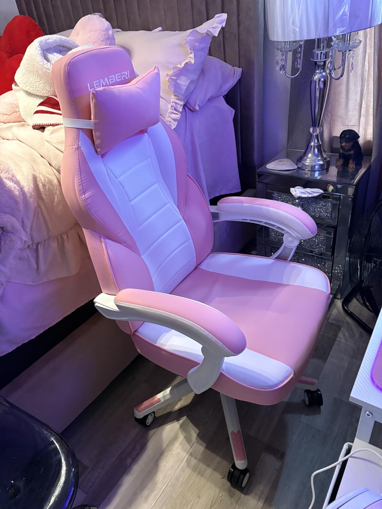 LEMBERI Gaming Chairs with Footrest, Ergonomic Video Game Chairs for Adults, Big and Tall Chair 400lb Weight Capacity, Racing Style Computer Gamer Chair with Headrest and Lumbar Support customer photo 2