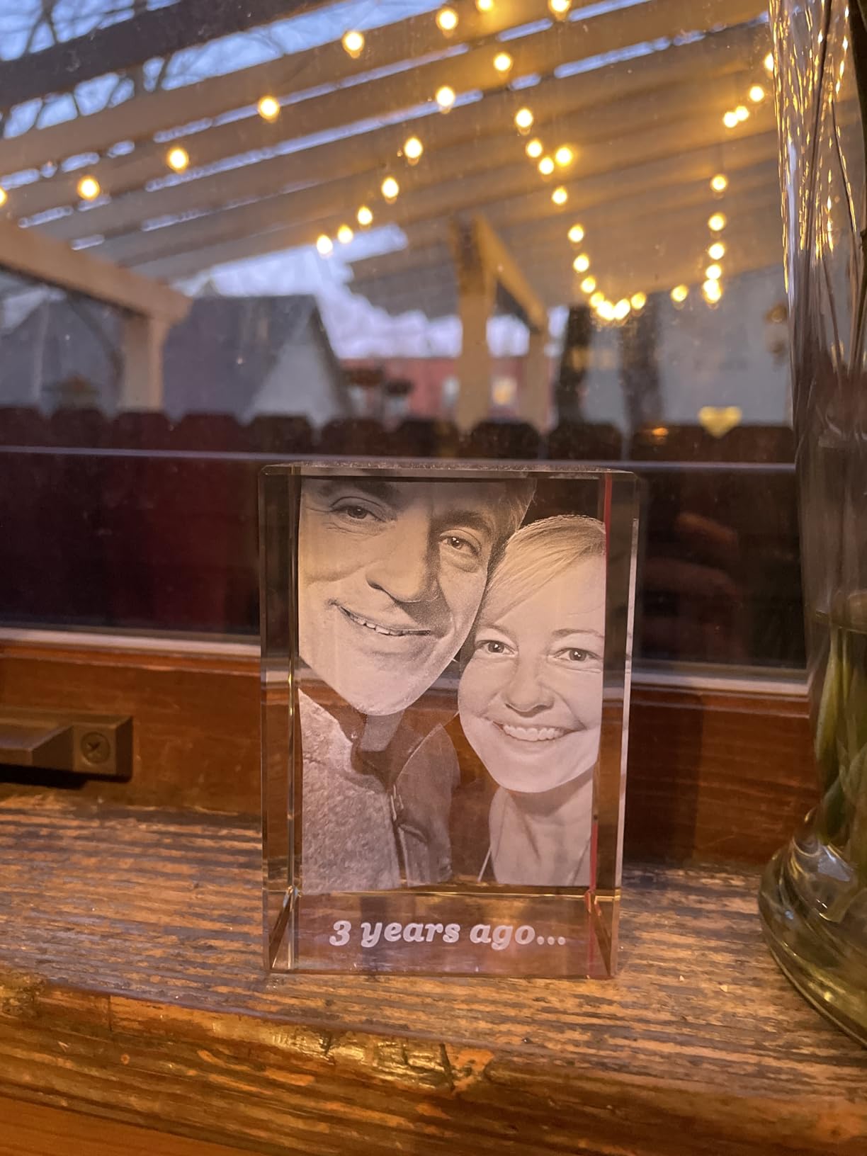 ArtPix 3D Crystal Photo, Valentines Day Personalized Gifts for Women, Wife, Men, Her, Him, Great V-Day Custom Gift With Your Own Photo, Customized Glass 3D Laser Etched Picture Wedding Customer Review ArtPix 3D Crystal Photo, Valentines Day Personalized Gifts for Women, Wife, Men, Her, Him, Great V-Day Custom Gift With Your Own Photo, Customized Glass 3D Laser Etched Picture Wedding - Customer Photo 2