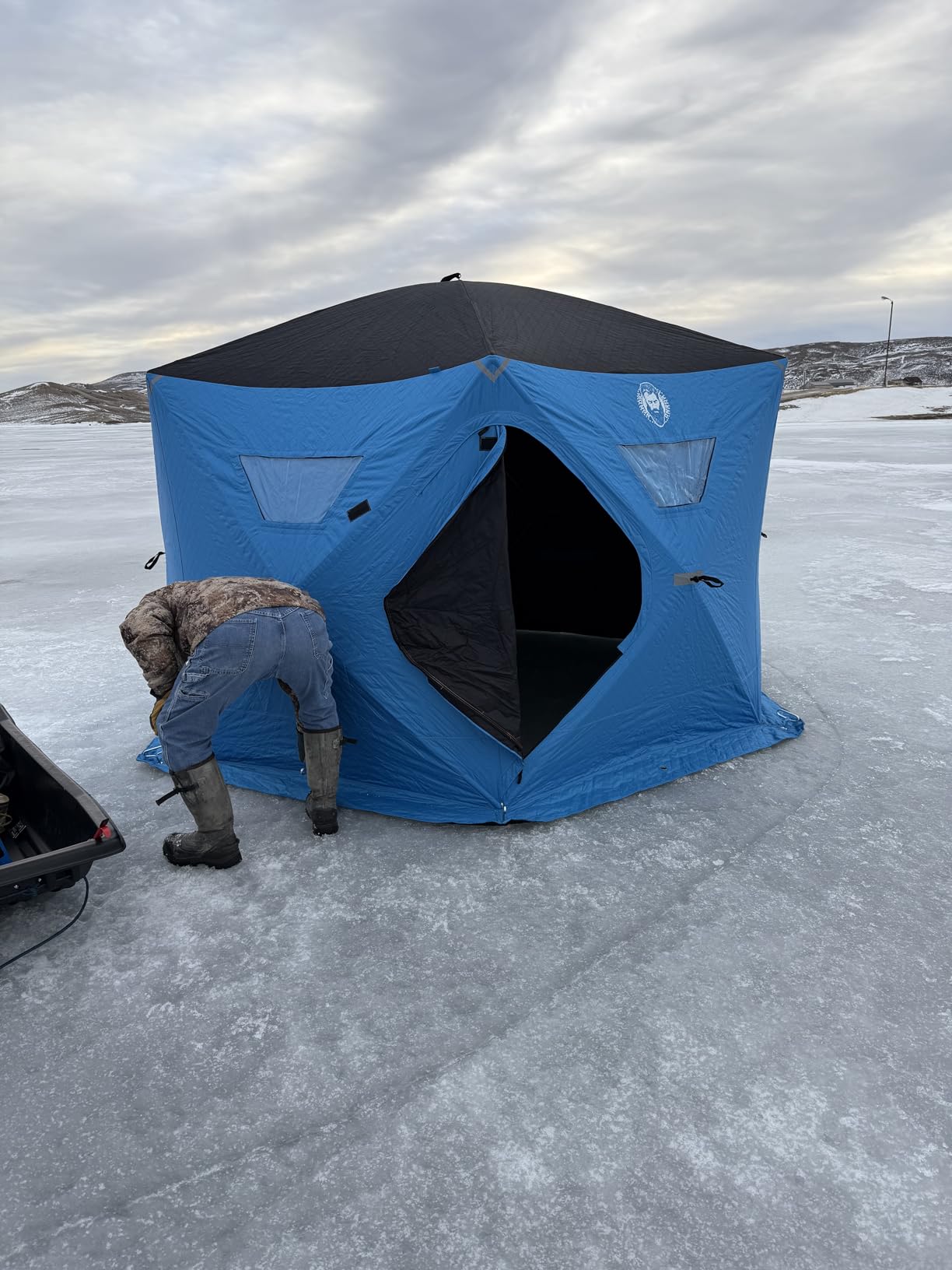 Nordic Legend 6 Person Portable Ice Fishing Shelter with 2 Big Doors-Diamond Door Guard System Ice Fishing Camping Tent customer photo 1