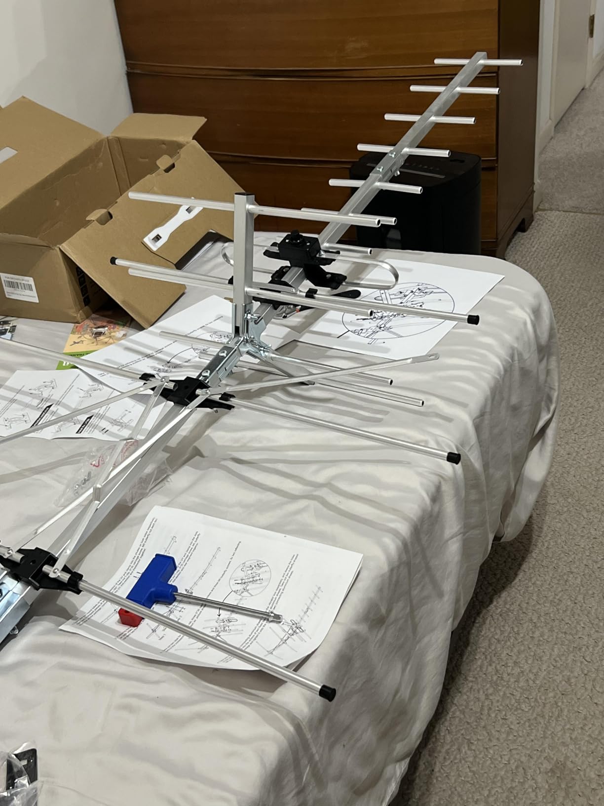 Five Star Yagi Satellite HD TV Antenna up to 200 Mile Long Range, Attic or Roof Mount Digital OTA TV Antenna for 4K Supports 4 TVs Installation Kit & Mounting Pole, Radio/FM Antenna customer photo 2