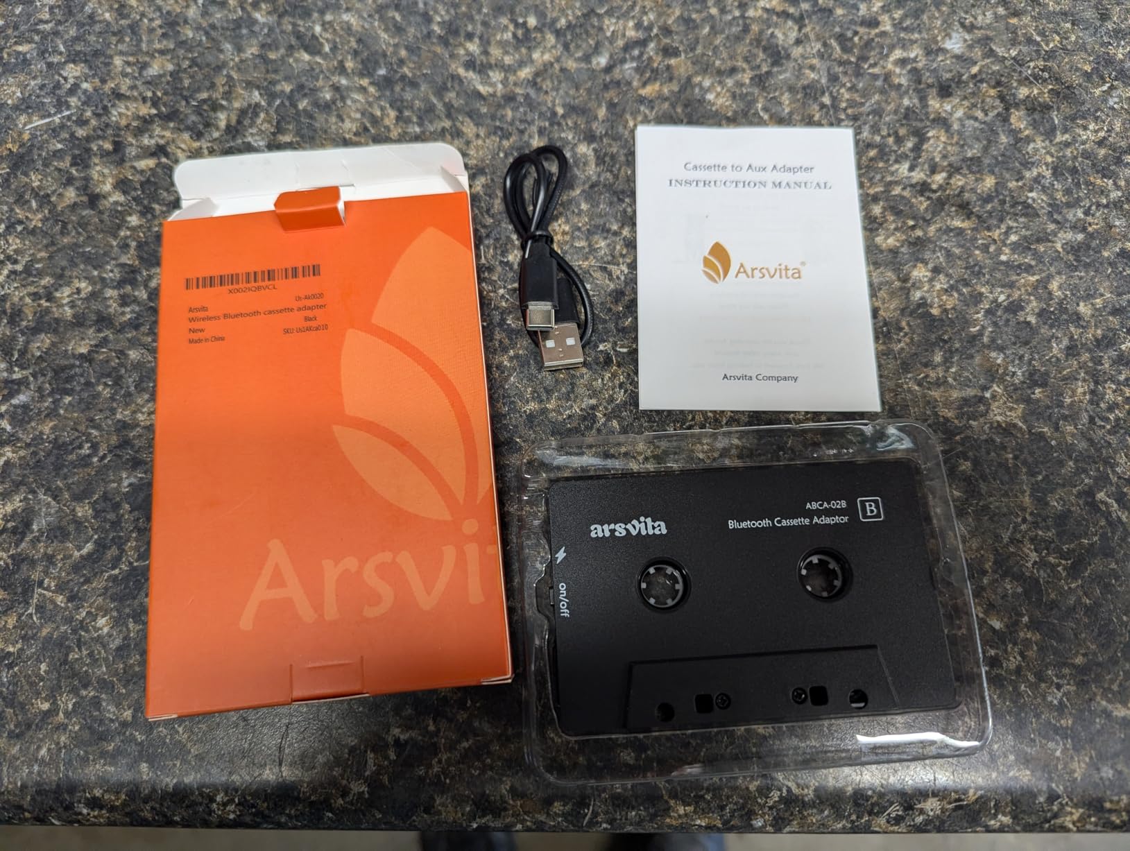 Arsvita Car Audio Bluetooth Wireless Cassette Receiver, Tape Player Bluetooth 5.0 Cassette Aux Adapter, Black customer photo 2