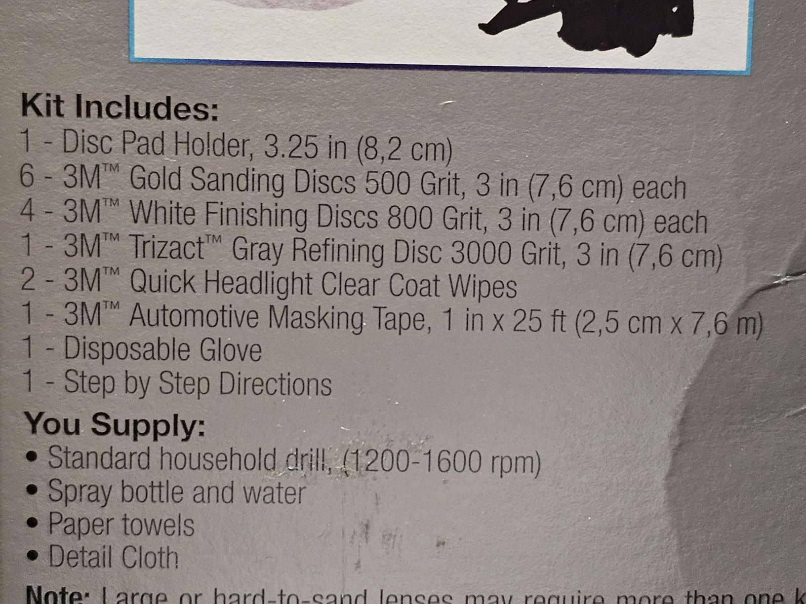 3M Ultra Headlight Restoration Kit, Contains Masking Tape, Light Sanding Discs, Wax Protectant and More, Use on Plastic Lenses Headlights, Taillights and More, Easy Heavy-Duty Restoration (39195) customer photo 2