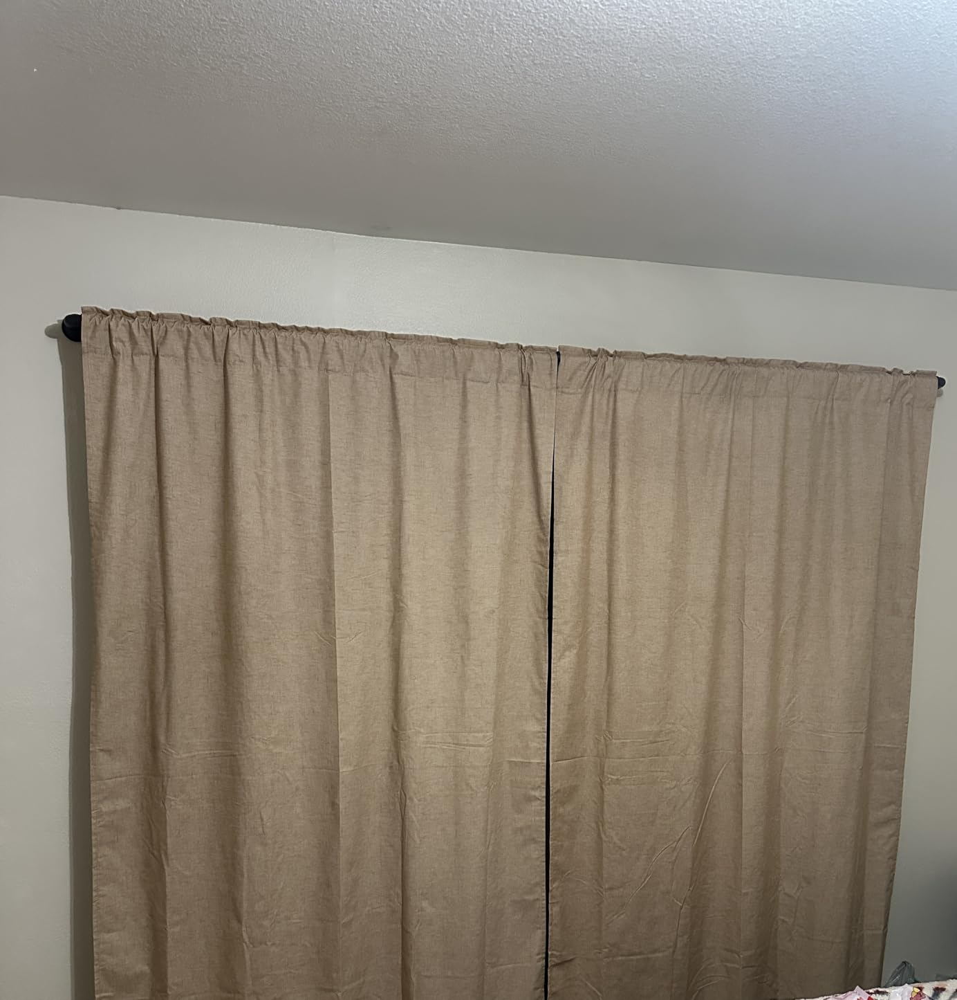 NICETOWN High-End Thermal Curtains, Full Blackout Curtains 84 inches Long for Dining Room, Soundproof Window Treatment Drapes for Hall Room, Black, 52 inches Wide Per Panel, Set of 2 Panels customer photo 1