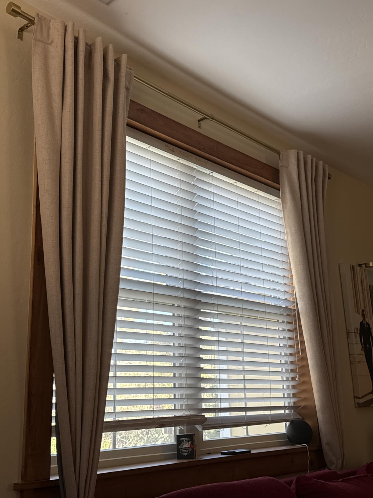 NICETOWN High-End Thermal Curtains, Full Blackout Curtains 84 inches Long for Dining Room, Soundproof Window Treatment Drapes for Hall Room, Black, 52 inches Wide Per Panel, Set of 2 Panels customer photo 2