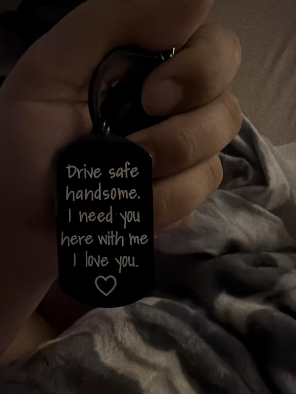 Drive Safe Keychain for Boyfriend - Drive Safe Handsome I Need You Here With Me Keyring Birthday Valentine's Day Gifts for Him Boyfriend Husband Gifts Customer Review Drive Safe Keychain for Boyfriend - Drive Safe Handsome I Need You Here With Me Keyring Birthday Valentine's Day Gifts for Him Boyfriend Husband Gifts - Customer Photo 2