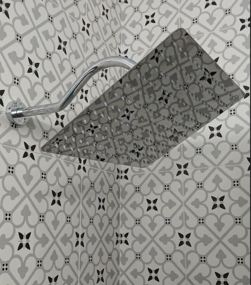 Voolan Rain Shower head, High Pressure Shower Head Made of 304 Stainless Steel, Relaxed Shower Experience Even at Low Water Flow and Pressure (10