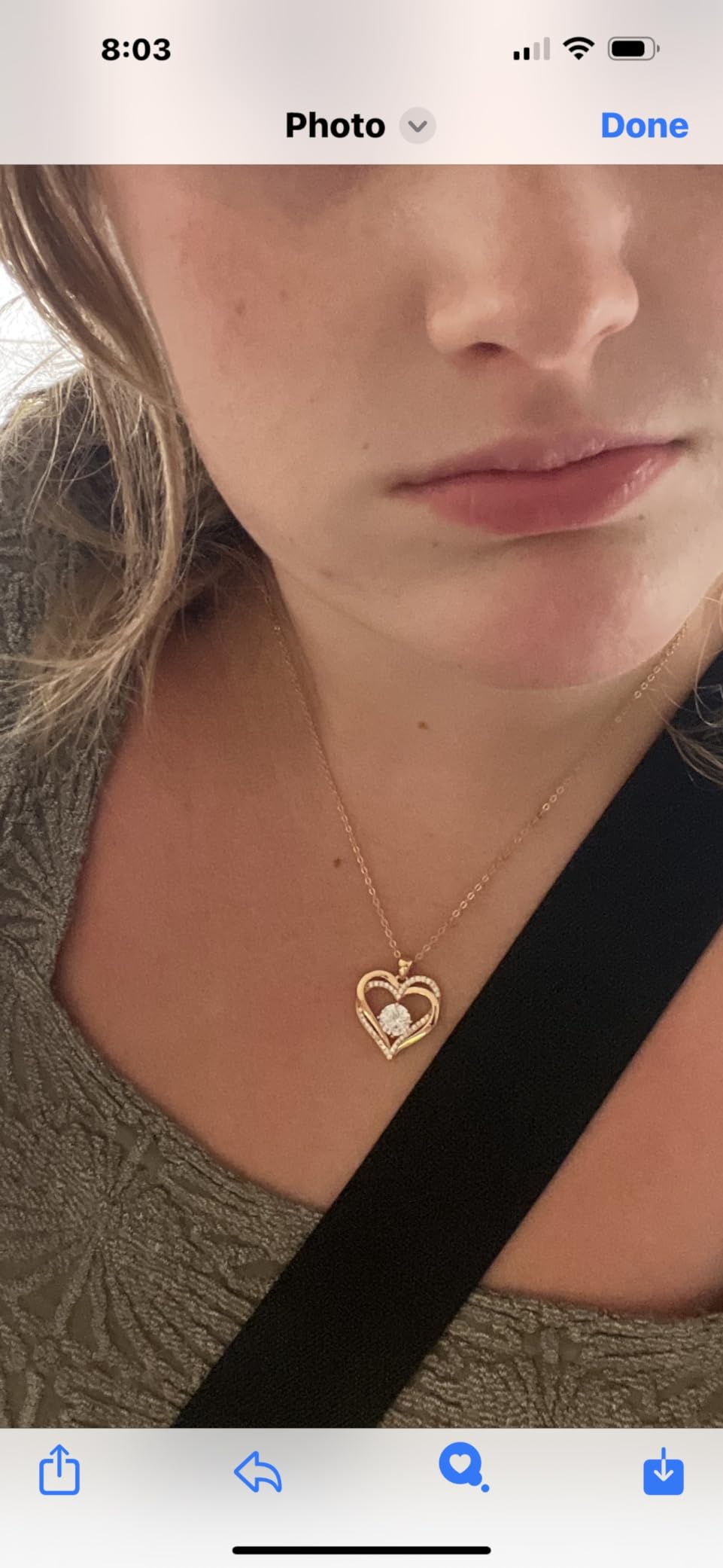 LOUISA SECRET Love Heart Birthstone Necklaces for Women, Birthday Gift for Girlfriend, Anniversary Jewelry Gift for Wife Her, 925 Sterling Silver Women Pendant Necklace, Mother's Day Christams Gift - Customer Photo 2