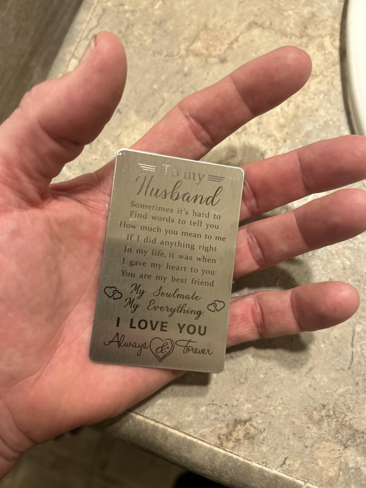 TANWIH When I Say I Love You More Wallet Card, Romantic Valentines Day Cards, I Love You Gifts for Him Her, Valentines Gifts for Men, Anniversary Card for Husband, Long Distance Present for Boyfriend - Customer Photo 1