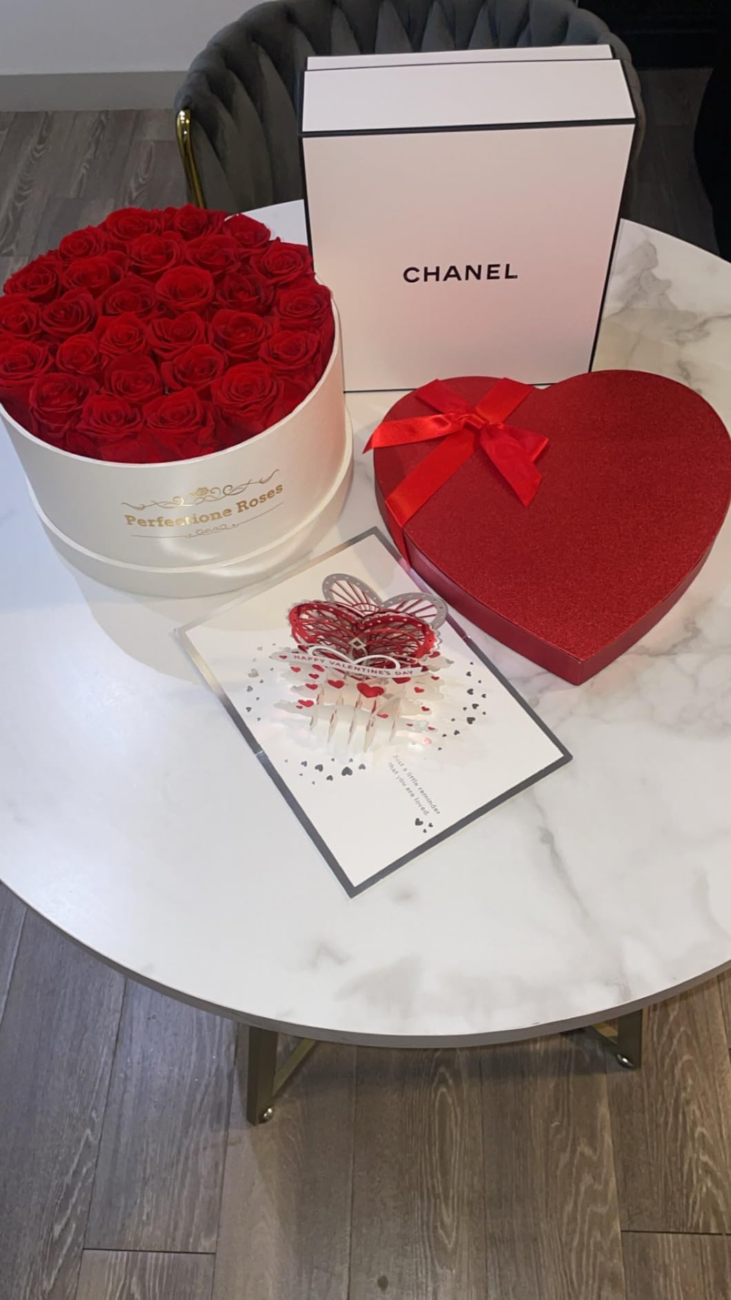 Valentines Chocolate Candy, Valentines Day Assorted Gourmet Belgian Heart Chocolate Truffles, Gifts for Him and Her in Elegant Red Heart Gift Box. Milk, Dark, Strawberry, 6 Flavors with 24 Treats Customer Review Valentines Chocolate Candy, Valentines Day Assorted Gourmet Belgian Heart Chocolate Truffles, Gifts for Him and Her in Elegant Red Heart Gift Box. Milk, Dark, Strawberry, 6 Flavors with 24 Treats - Customer Photo 1